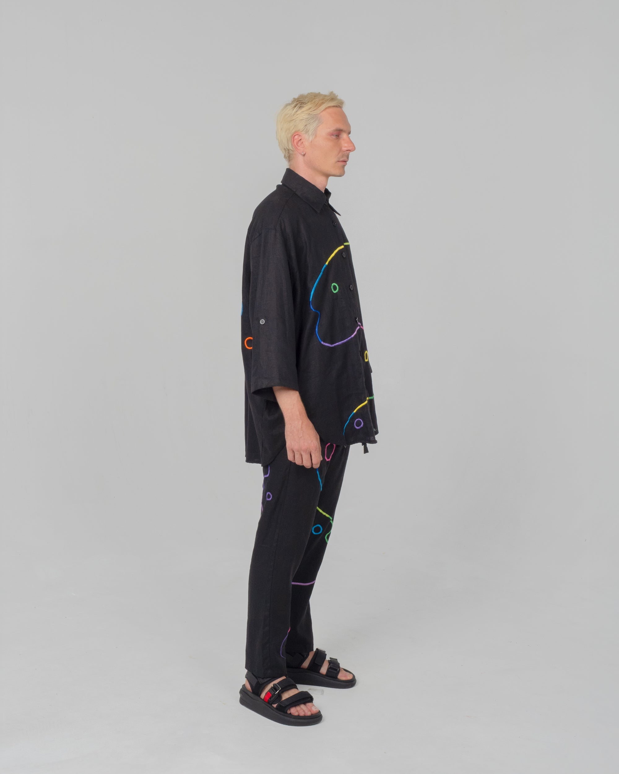 BLACK RAINBOW Modular Unisex Linen Set