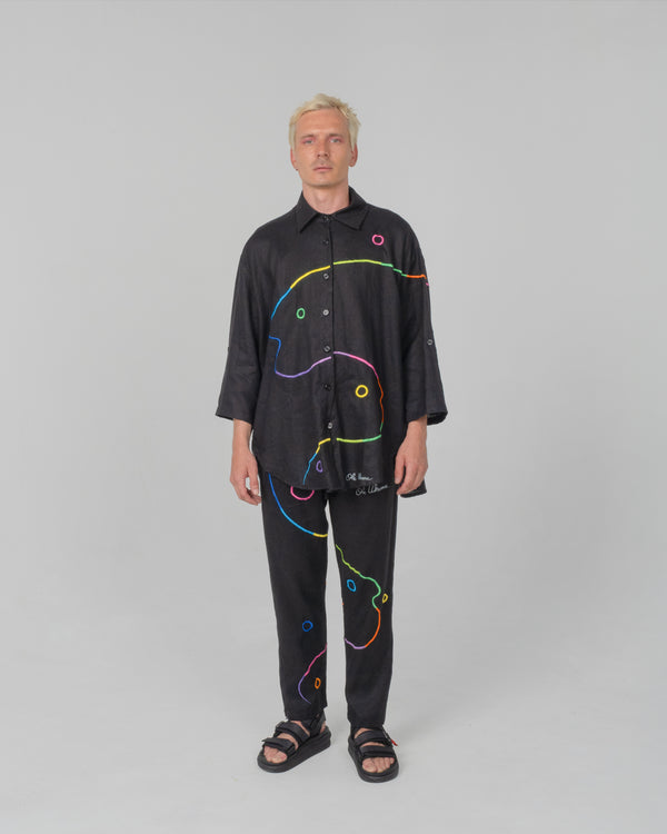 BLACK RAINBOW Modular Unisex Linen Set