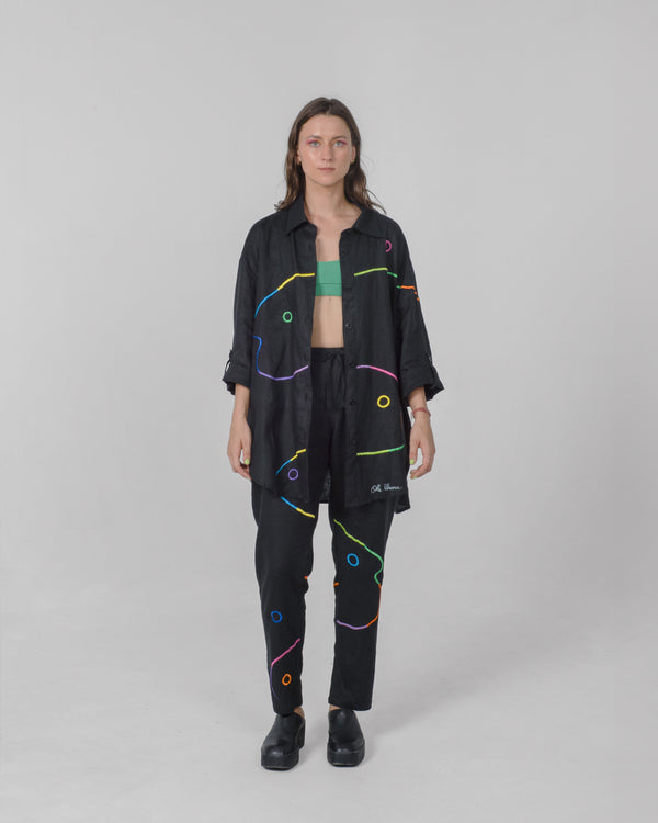 BLACK RAINBOW Modular Unisex Linen Set