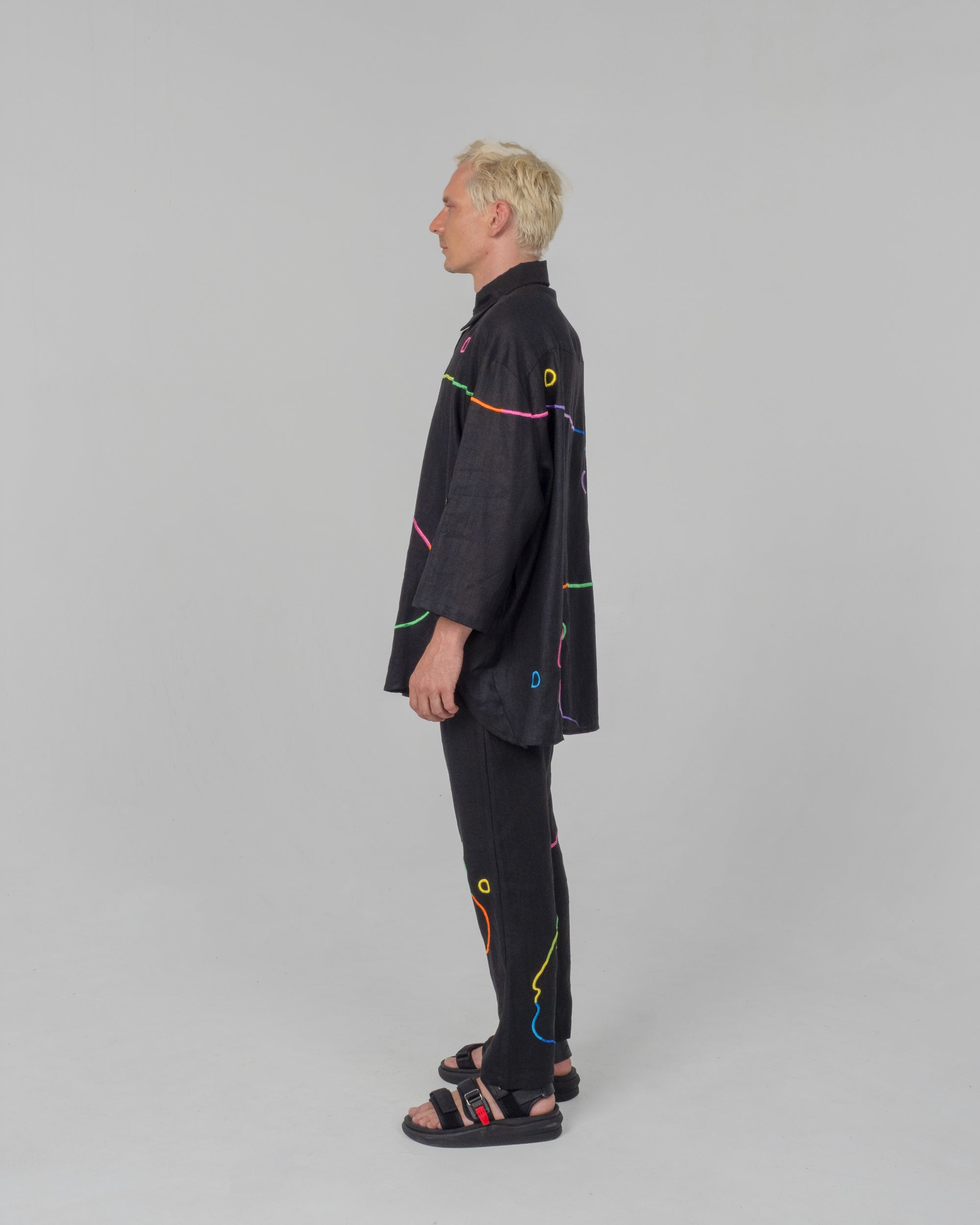 BLACK RAINBOW Modular Unisex Linen Set