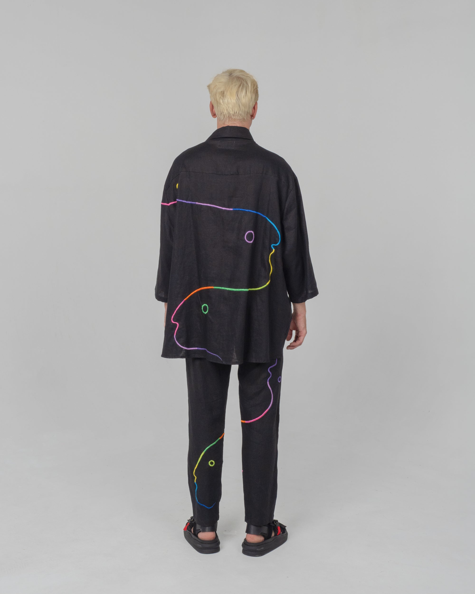 BLACK RAINBOW Modular Unisex Linen Set