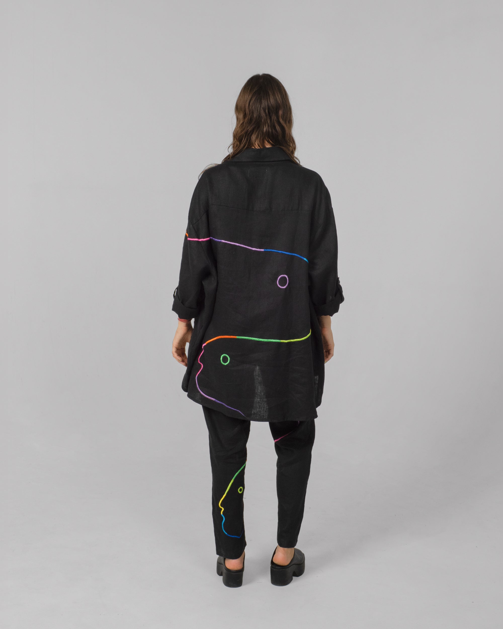 BLACK RAINBOW Modular Unisex Linen Set