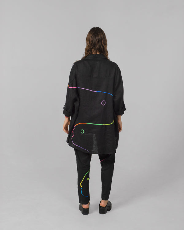 BLACK RAINBOW Modular Unisex Linen Set