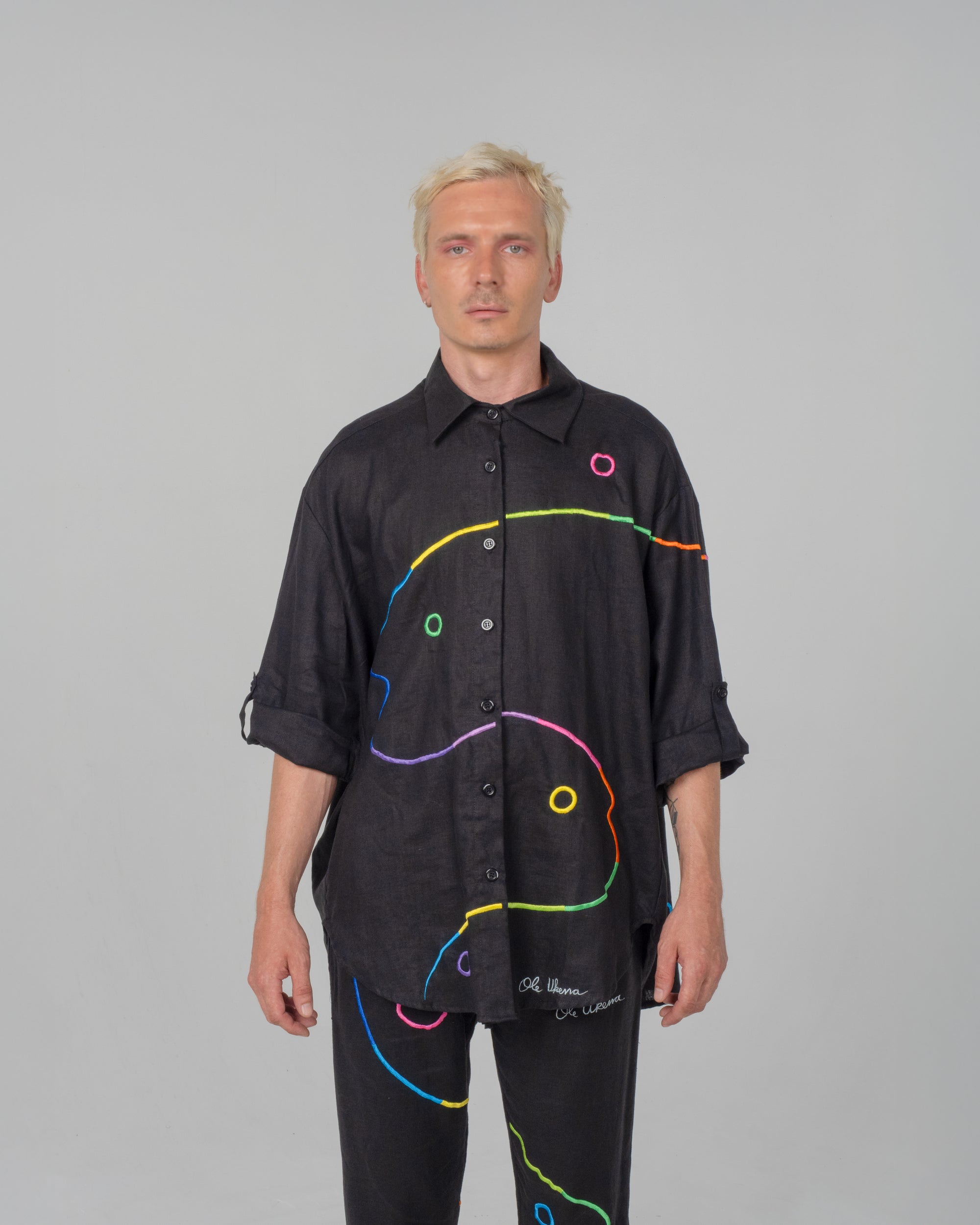 BLACK RAINBOW Modular Unisex Linen Set