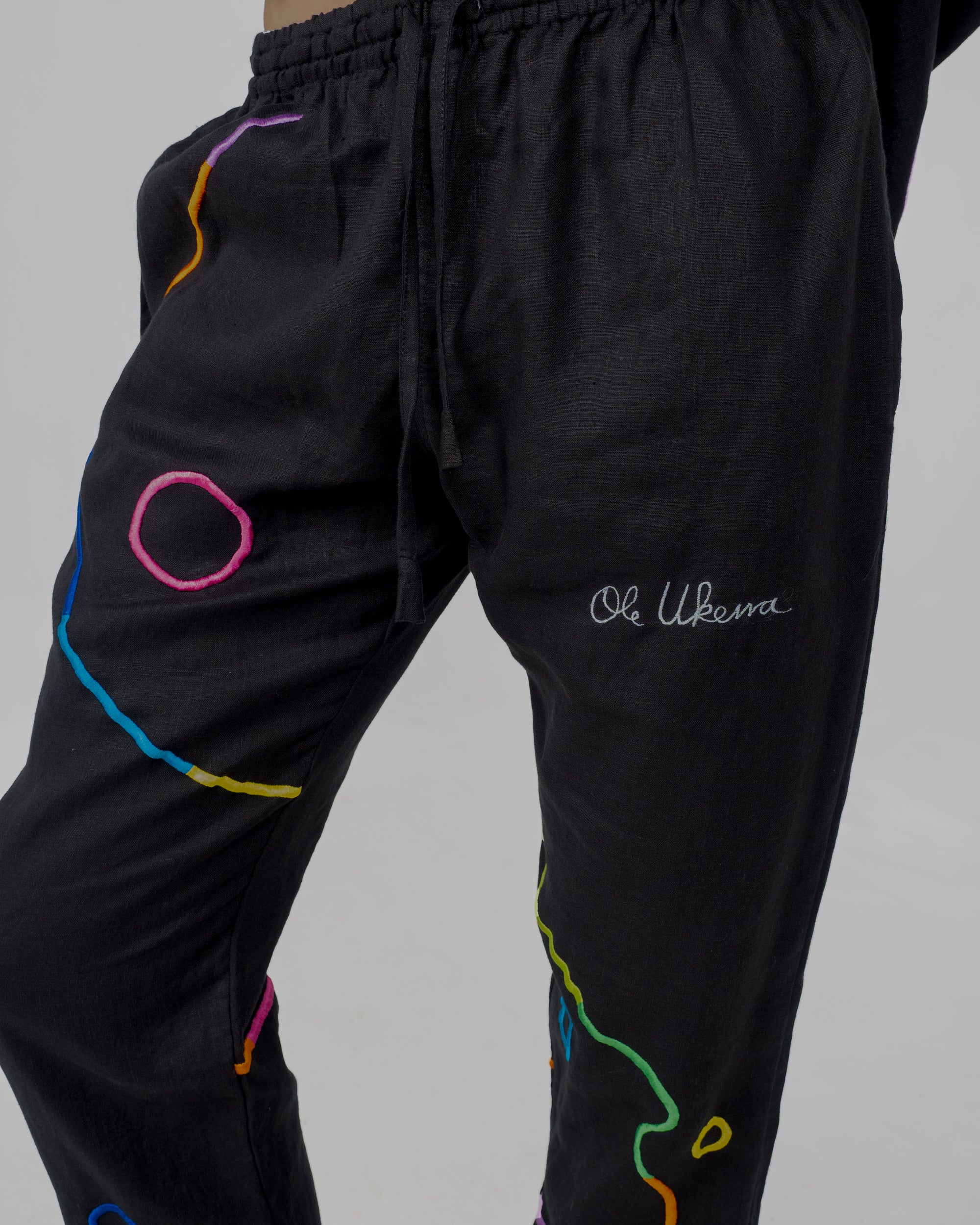BLACK RAINBOW Modular Unisex Linen Set