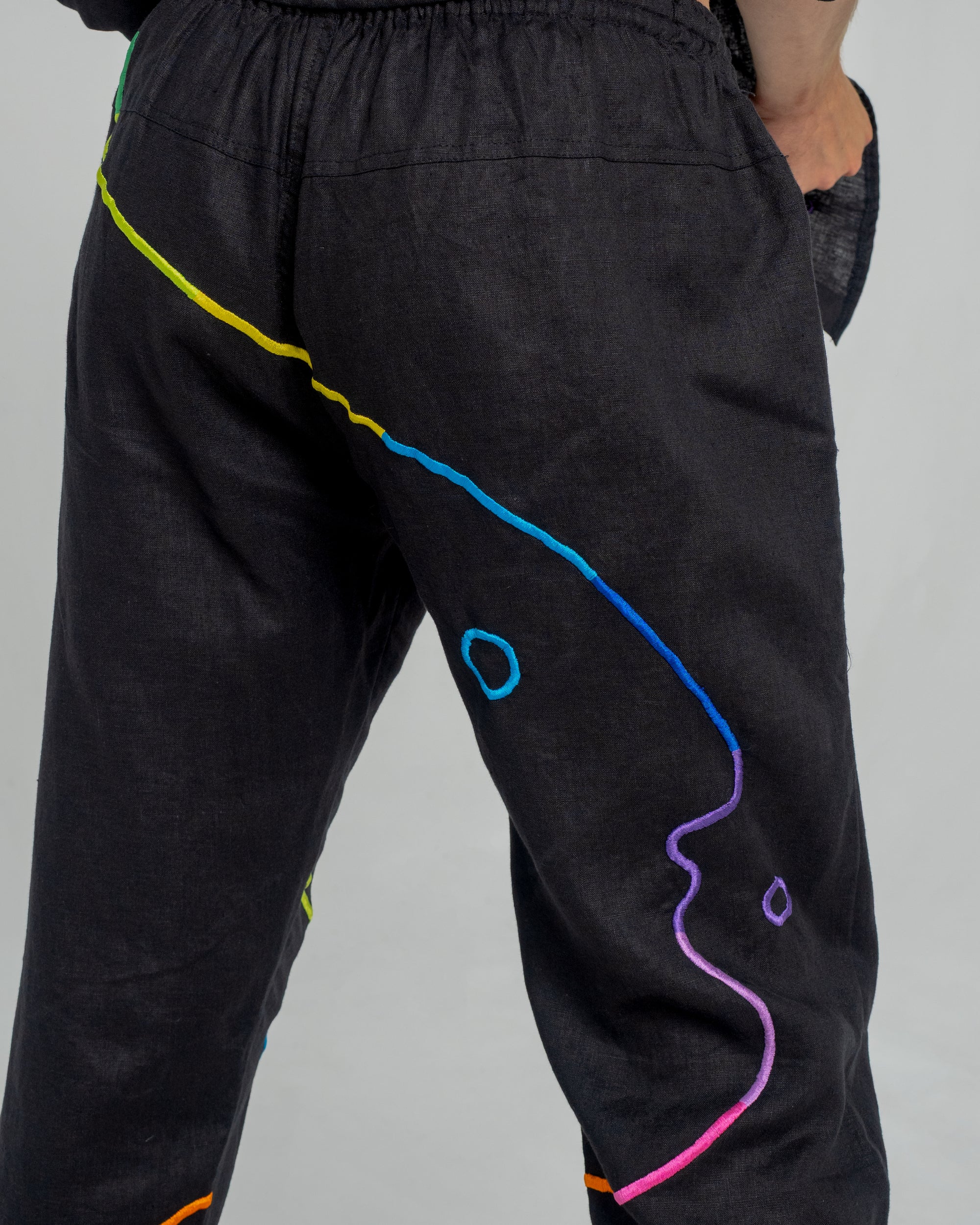 BLACK RAINBOW Modular Unisex Linen Set