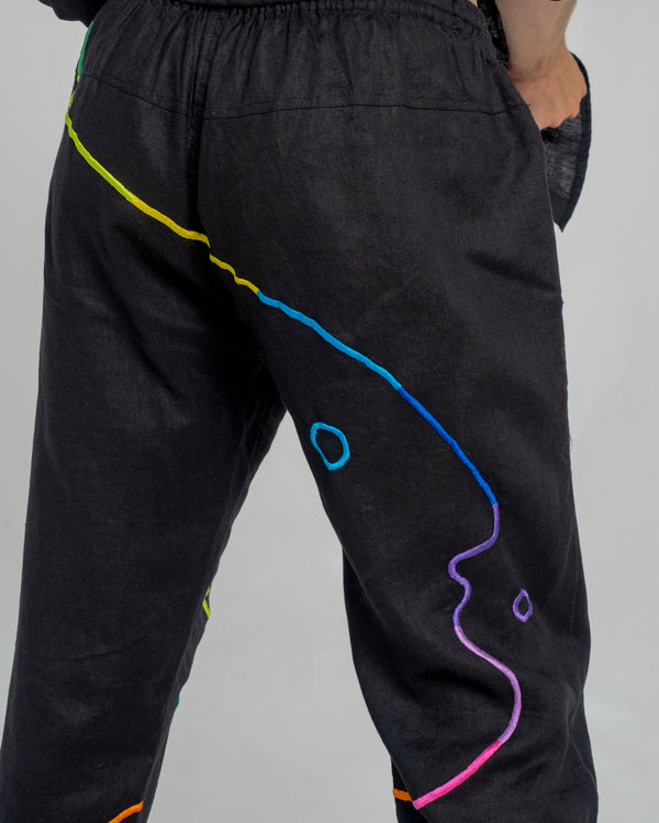 BLACK RAINBOW Modular Unisex Linen Set