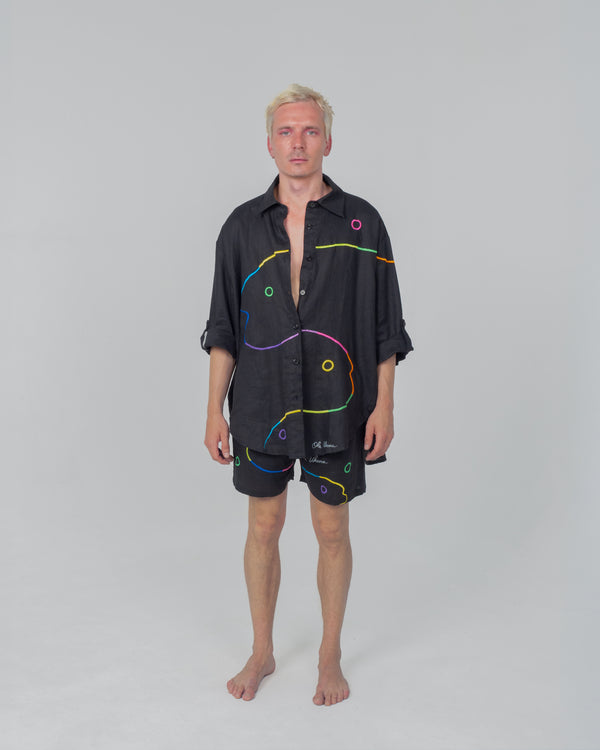 BLACK RAINBOW Modular Unisex Linen Set