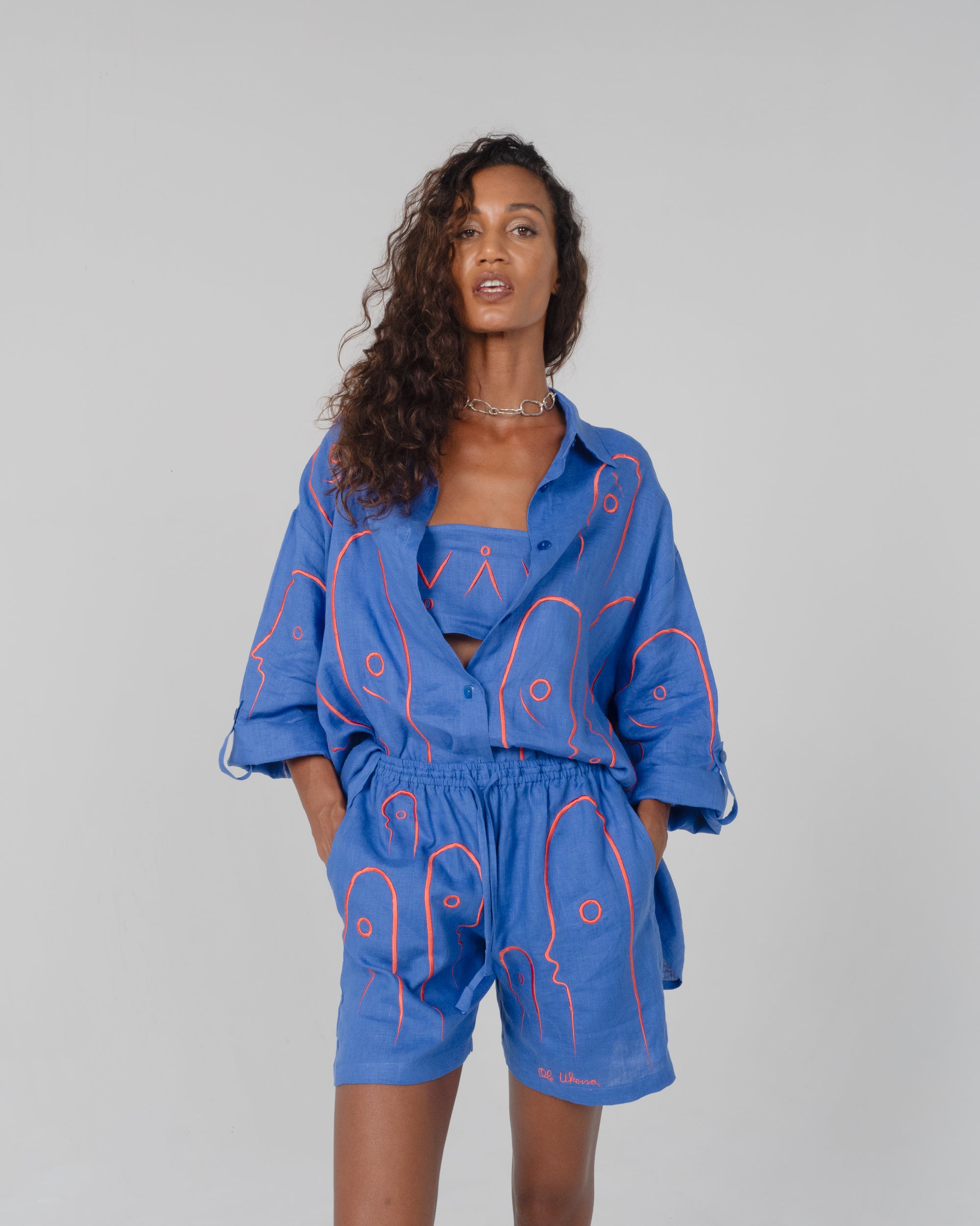 ONCE ON A BLUE MOON Modular Unisex Linen Set