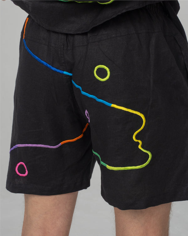 BLACK RAINBOW Modular Unisex Linen Set