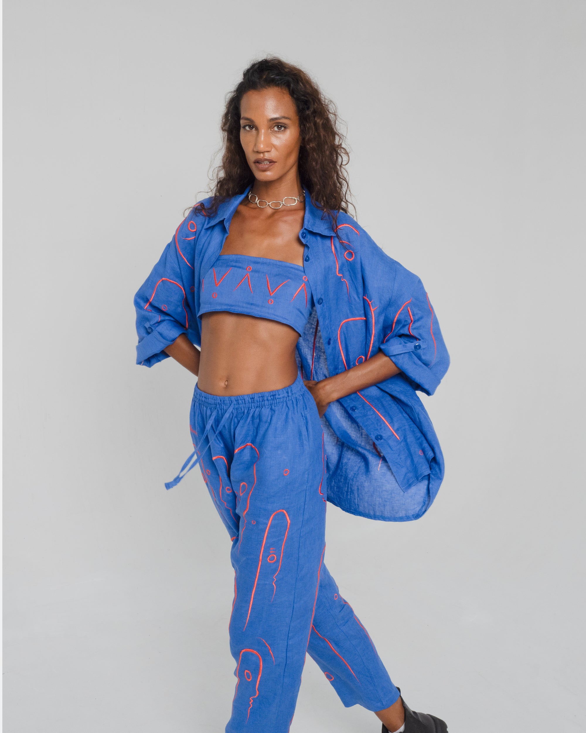 ONCE ON A BLUE MOON Modular Unisex Linen Set