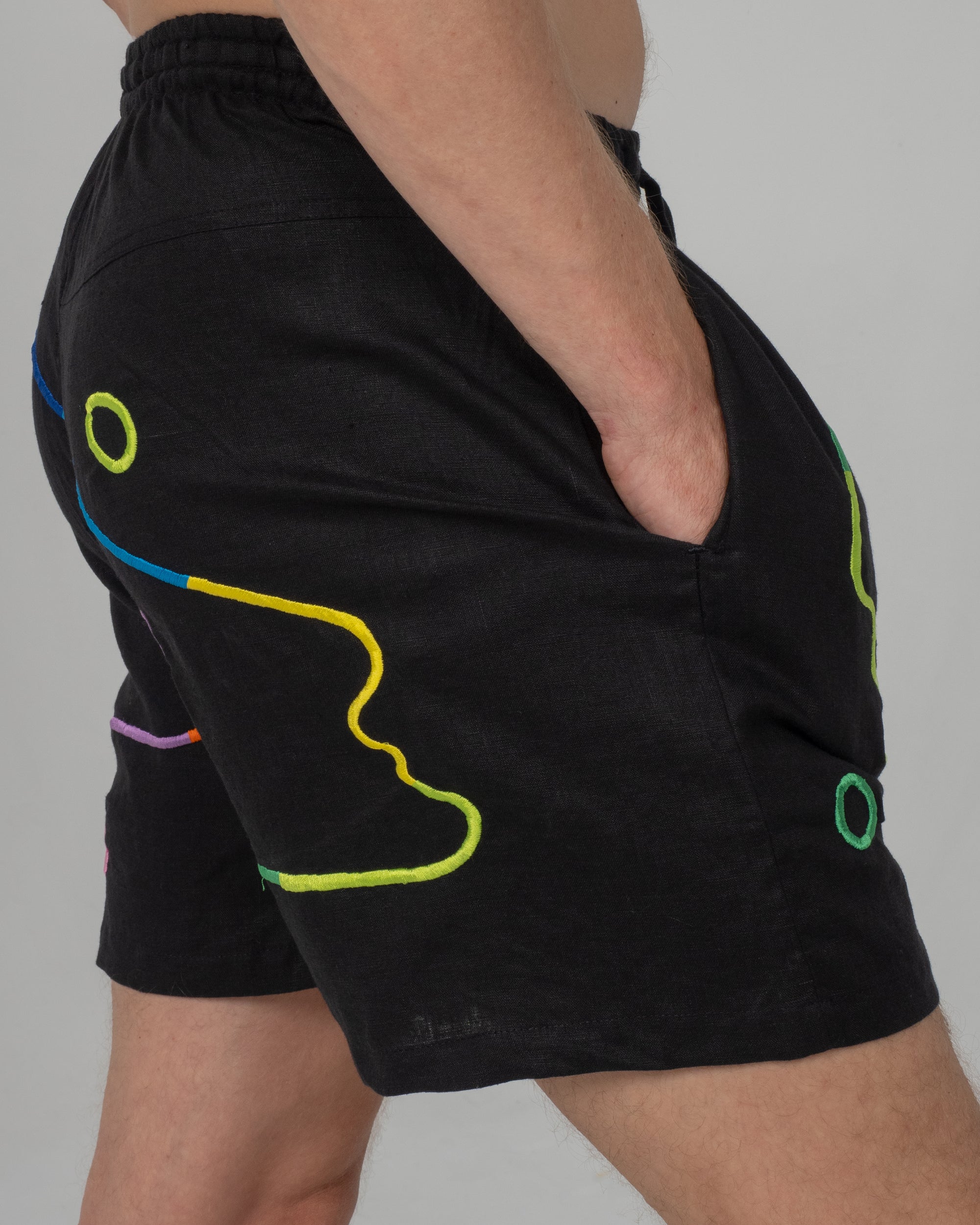 BLACK RAINBOW Modular Unisex Linen Set