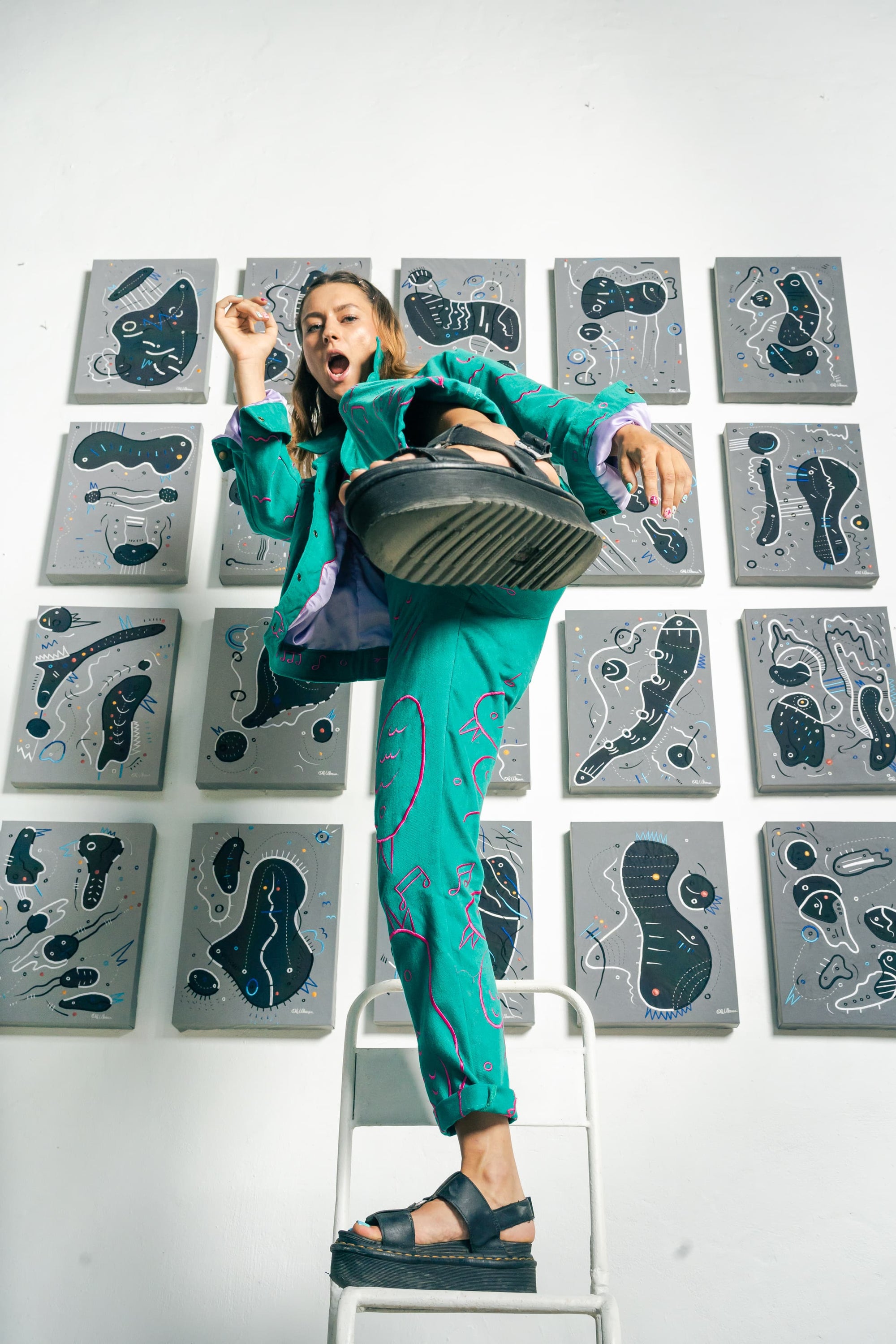 ACID FLAMINGO Reversible Unisex Artist Jacket