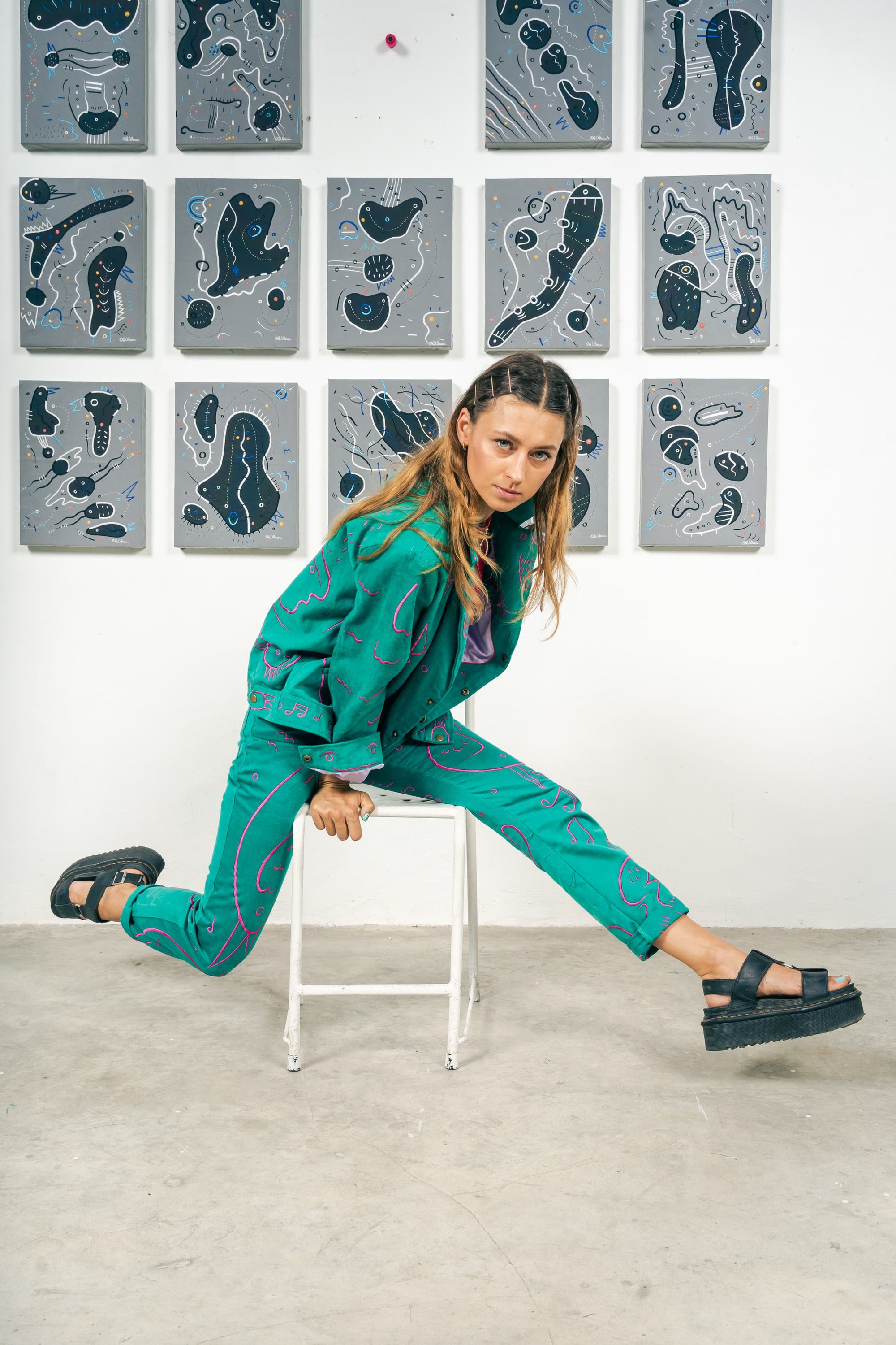 ACID FLAMINGO Reversible Unisex Artist Jacket