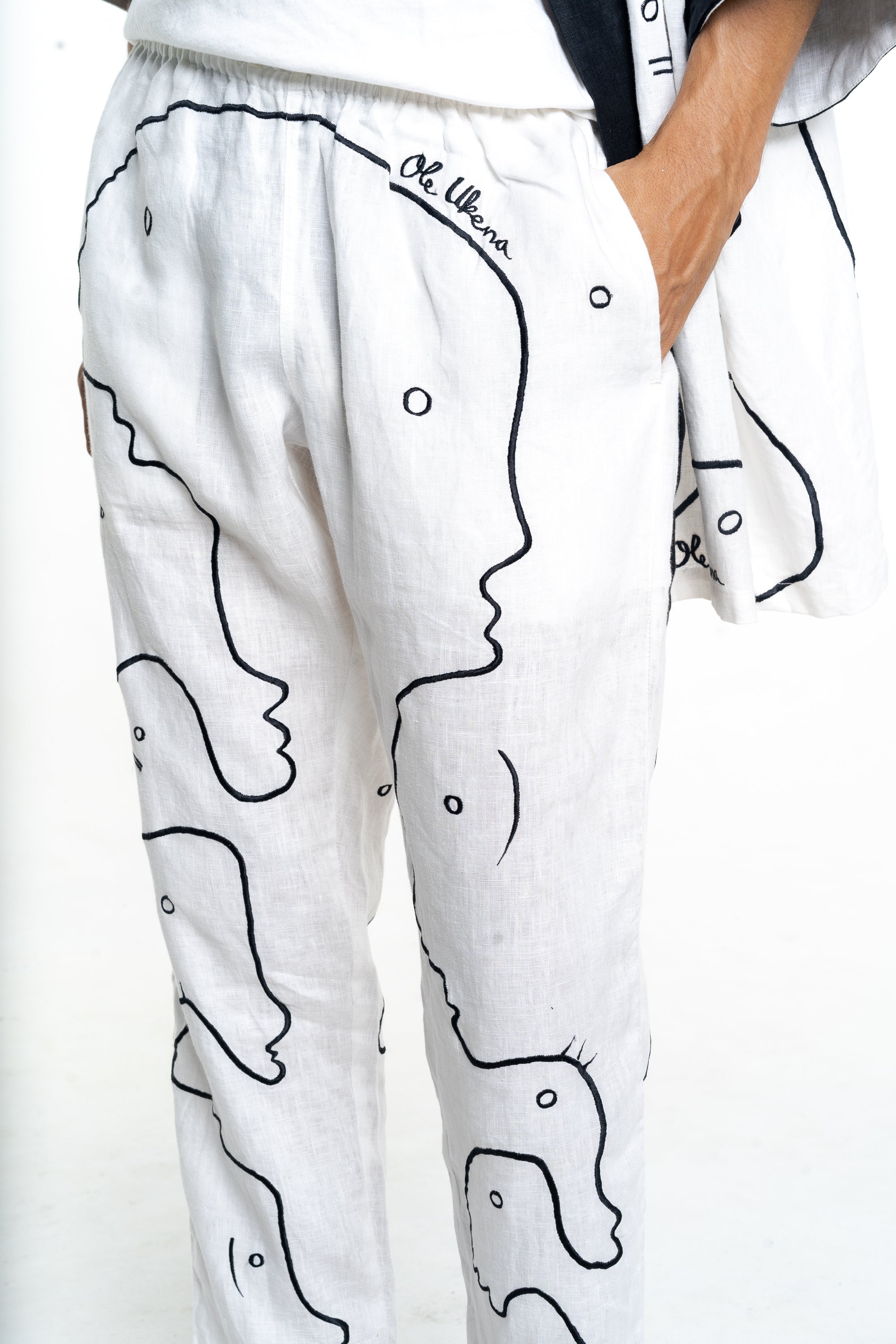 WHITE WORMHOLE Modular Unisex Kimono Set