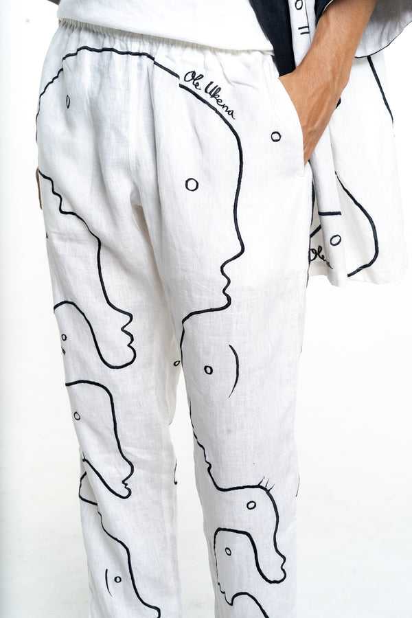 WHITE WORMHOLE Modular Unisex Kimono Set