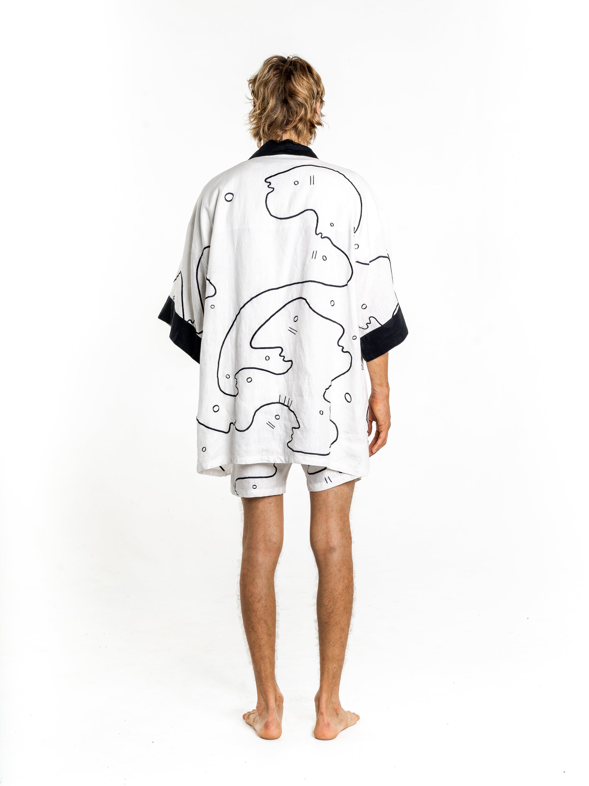 WHITE WORMHOLE Modular Unisex Kimono Set