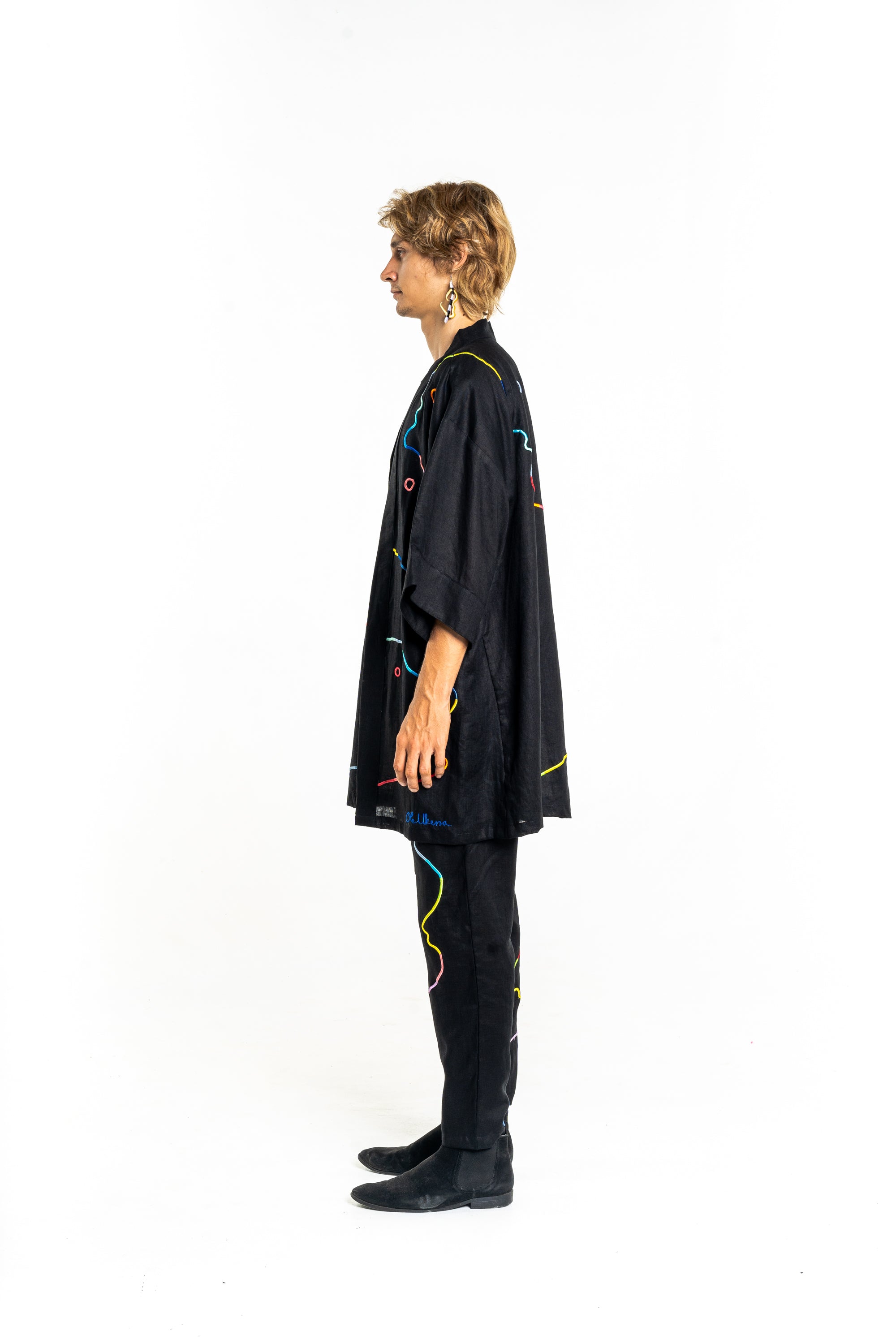 BLACK RAINBOW Modular Unisex Kimono Set