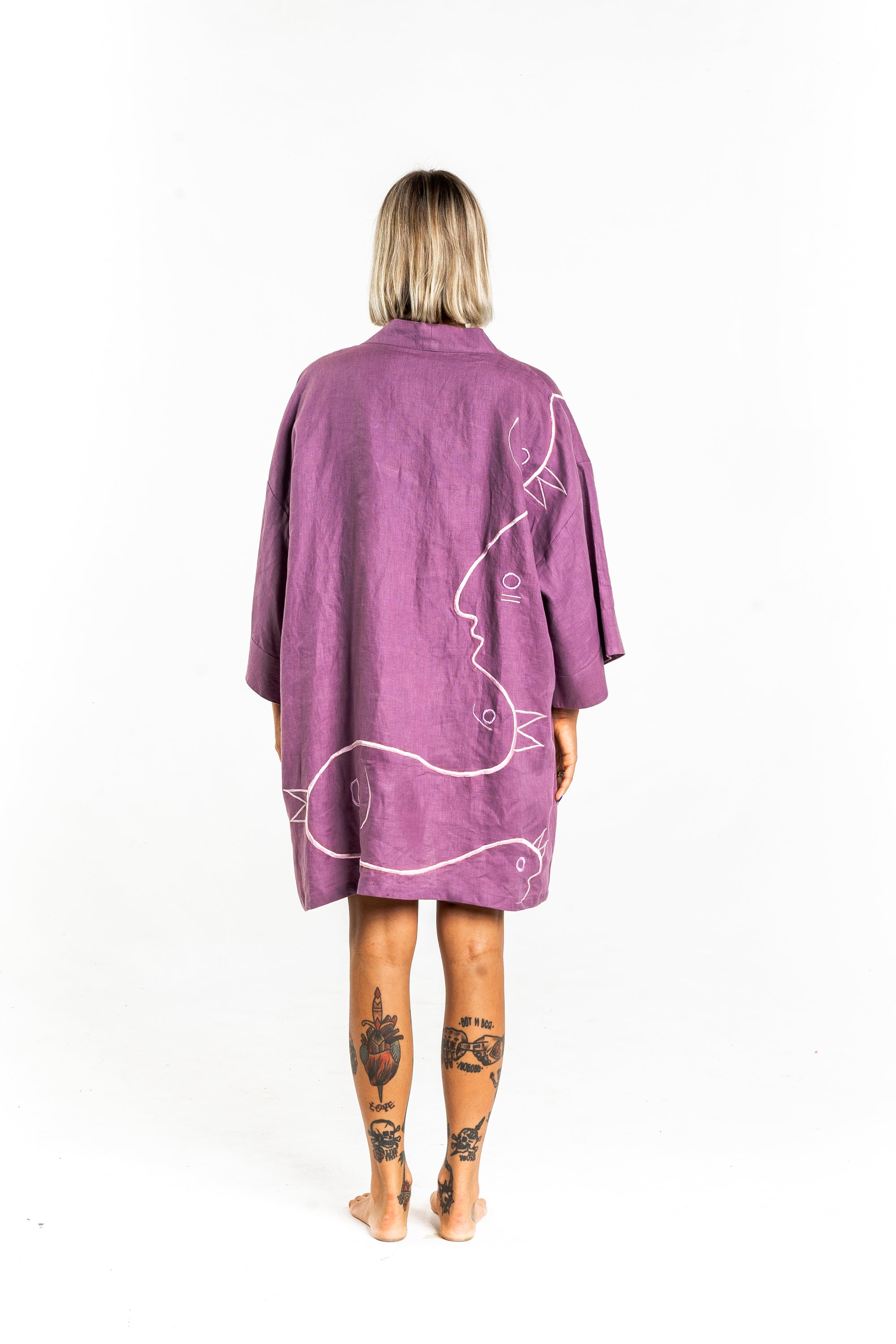 PURPLE VORTEX Modular Unisex Kimono Set
