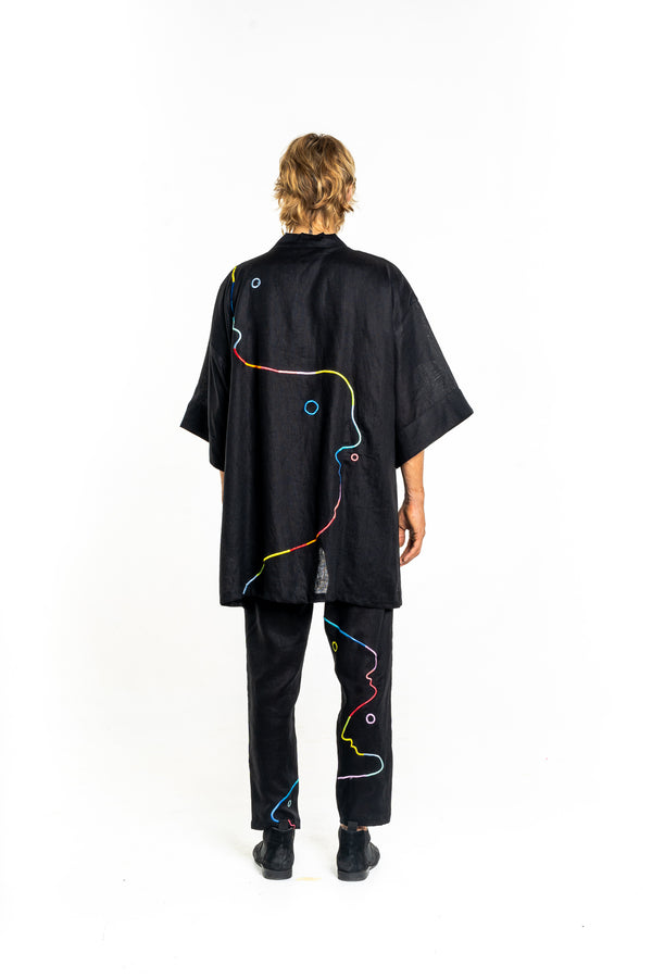 BLACK RAINBOW Modular Unisex Kimono Set