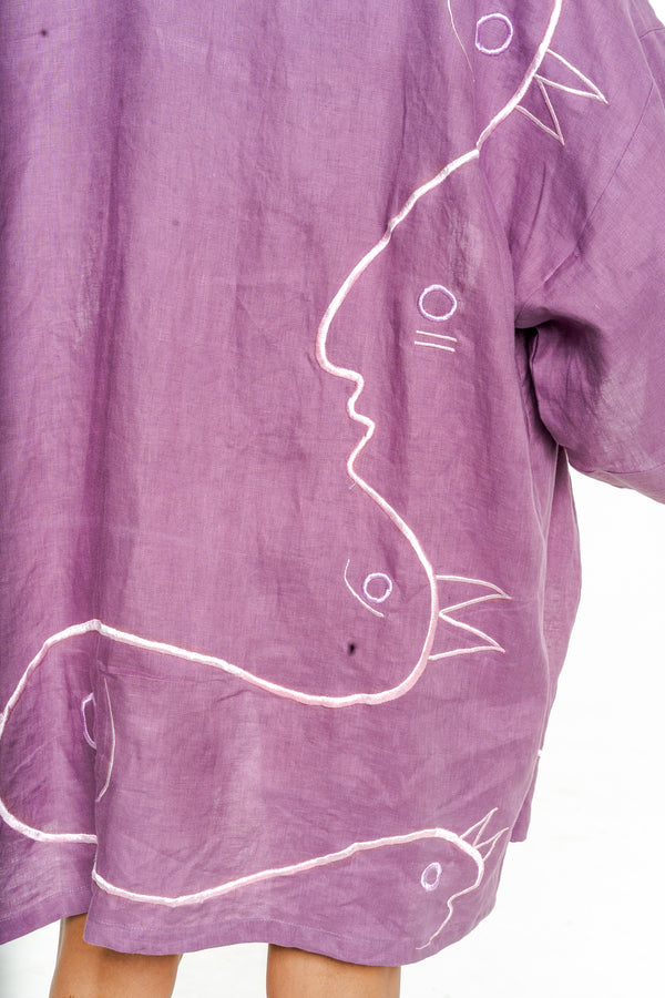 PURPLE VORTEX Modular Unisex Kimono Set