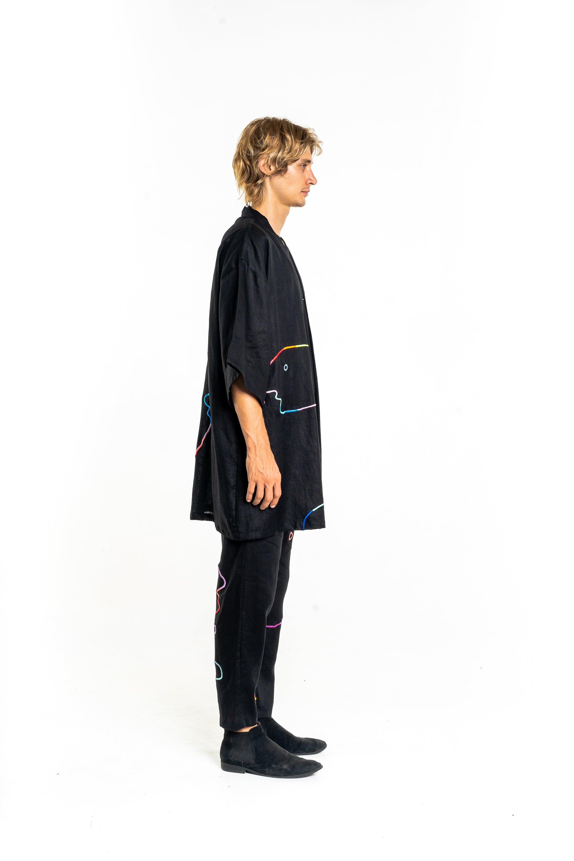 BLACK RAINBOW Modular Unisex Kimono Set