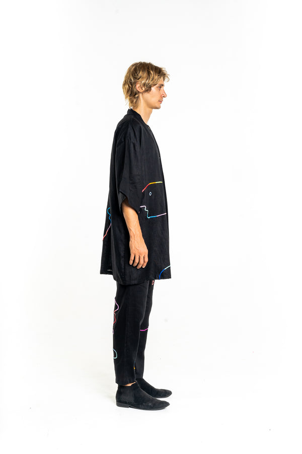 BLACK RAINBOW Modular Unisex Kimono Set