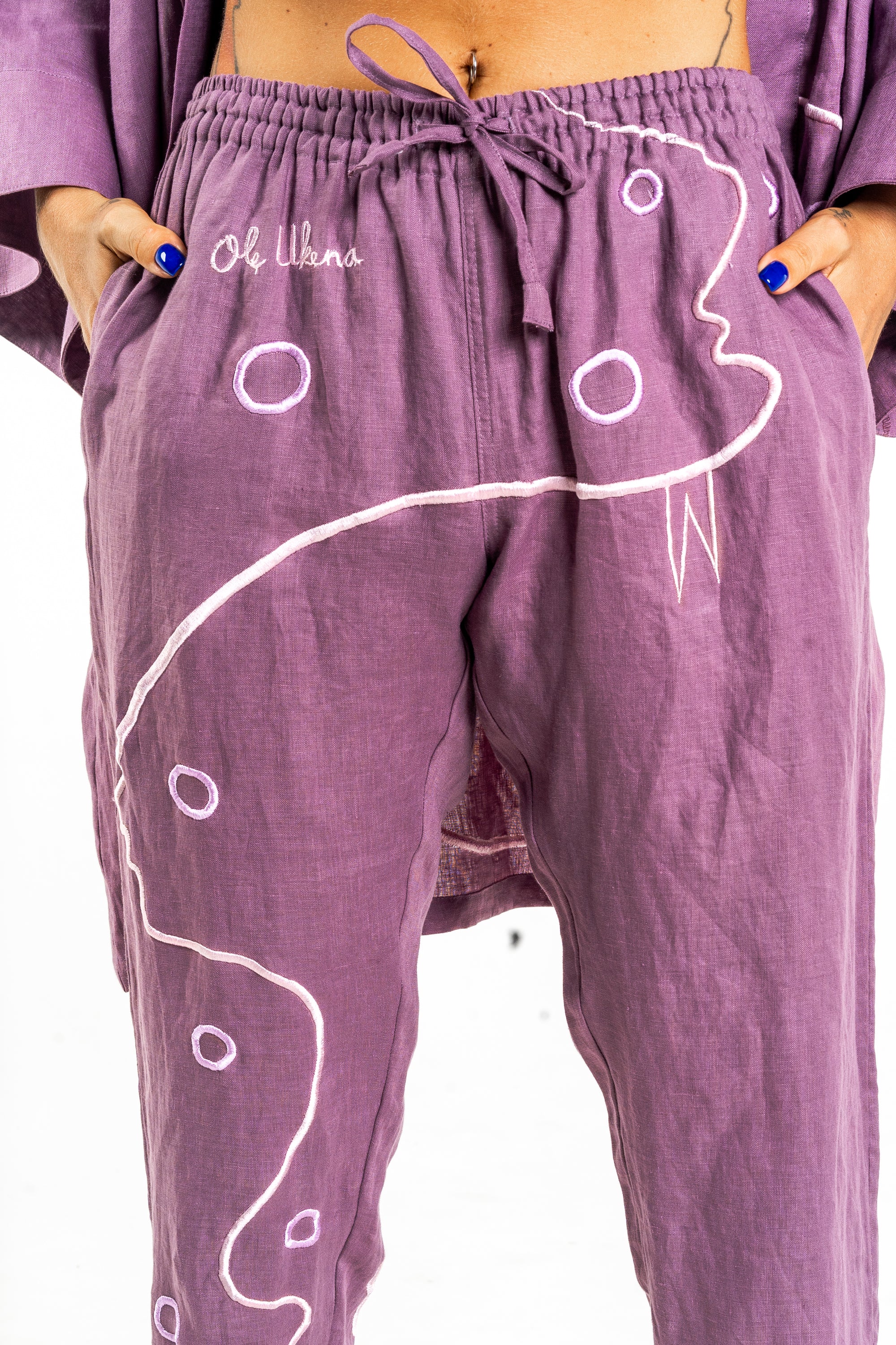 PURPLE VORTEX Modular Unisex Kimono Set