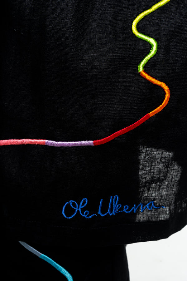 BLACK RAINBOW Modular Unisex Kimono Set