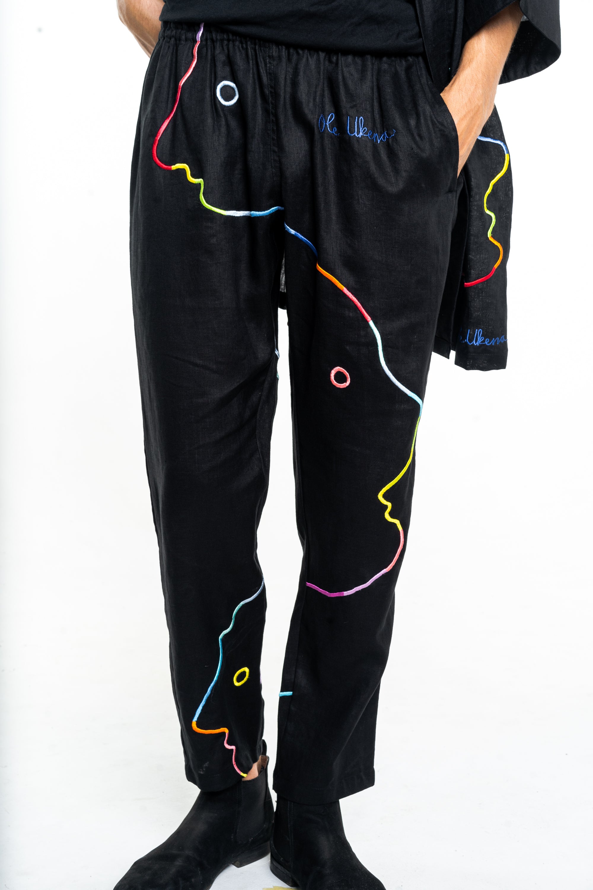 BLACK RAINBOW Modular Unisex Kimono Set