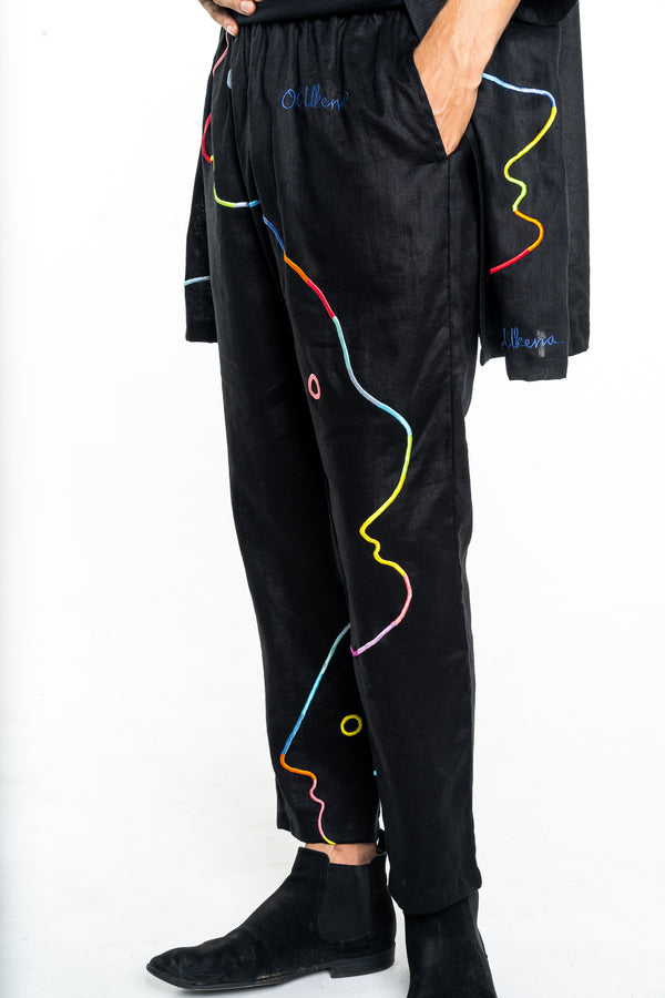 BLACK RAINBOW Modular Unisex Kimono Set