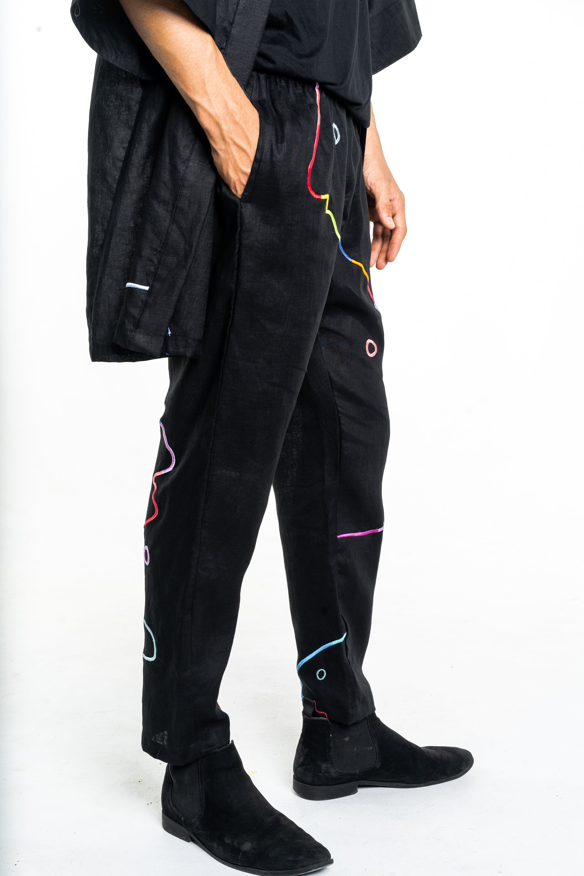 BLACK RAINBOW Modular Unisex Kimono Set