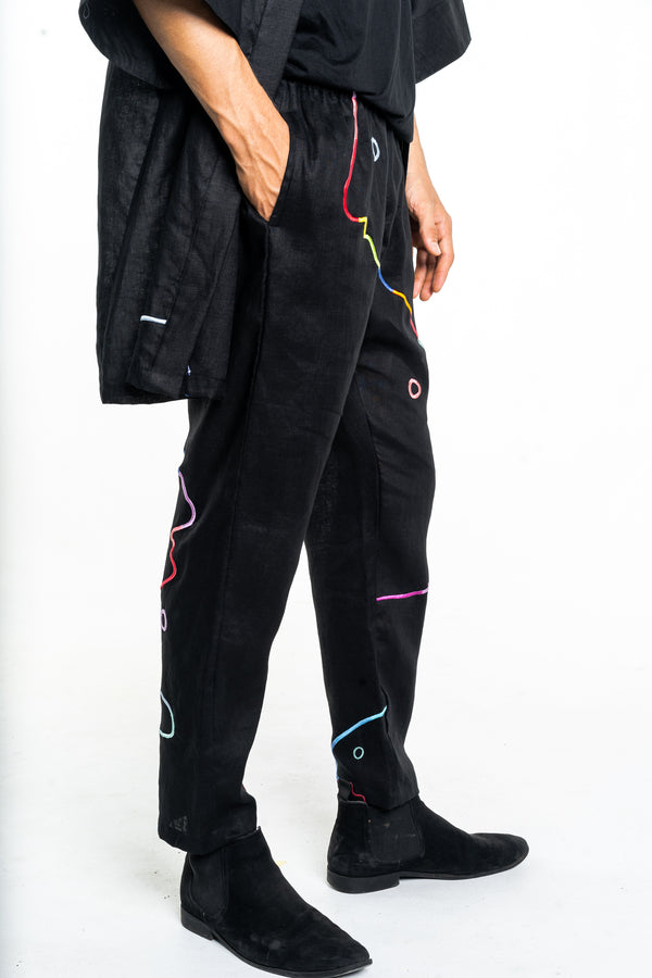 BLACK RAINBOW Modular Unisex Kimono Set