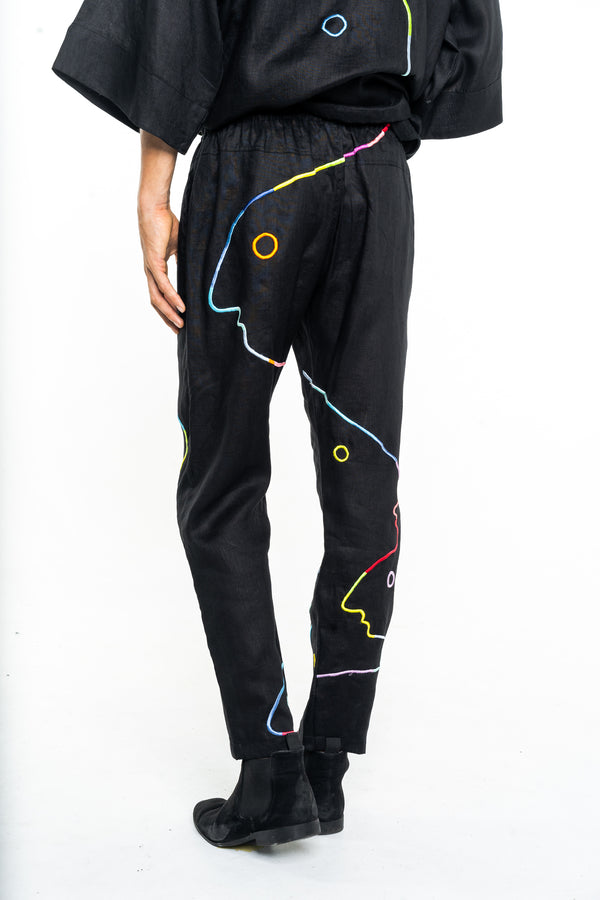 BLACK RAINBOW Modular Unisex Kimono Set