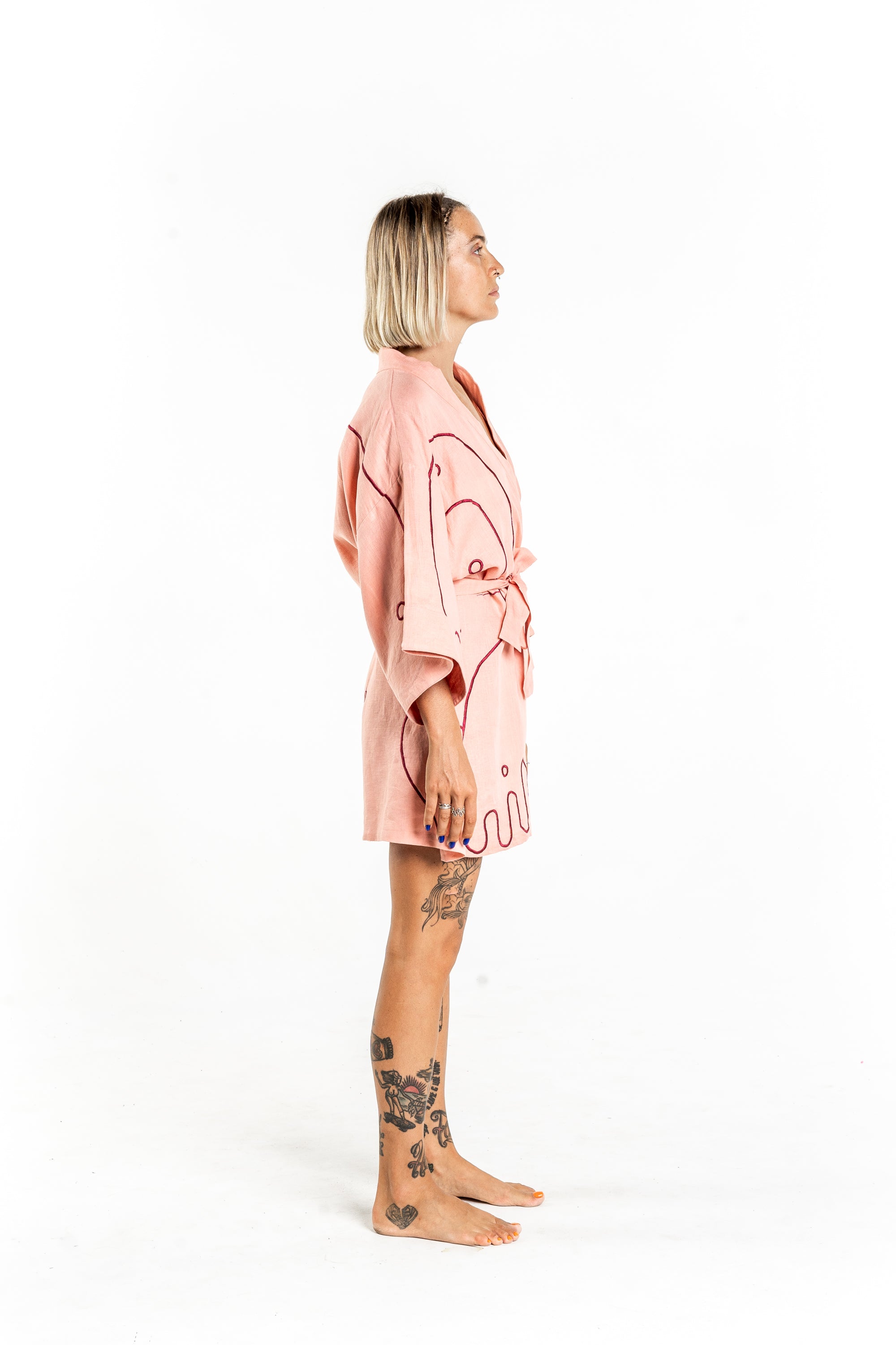 PEACHY PUNK GIRAFFE Modular Unisex Kimono Set