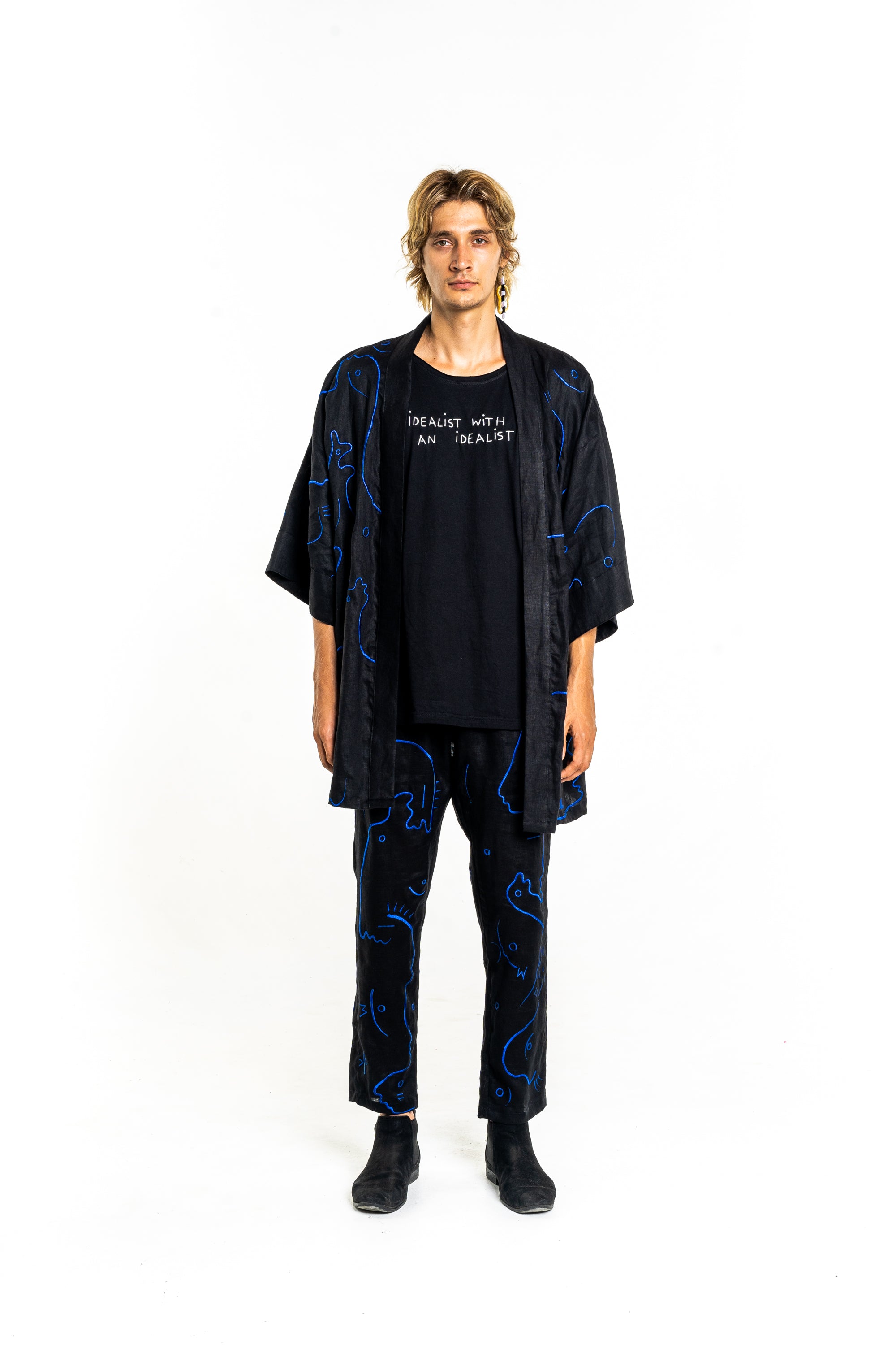 BLUE BIRD BOOGIE Modular Unisex Kimono Set