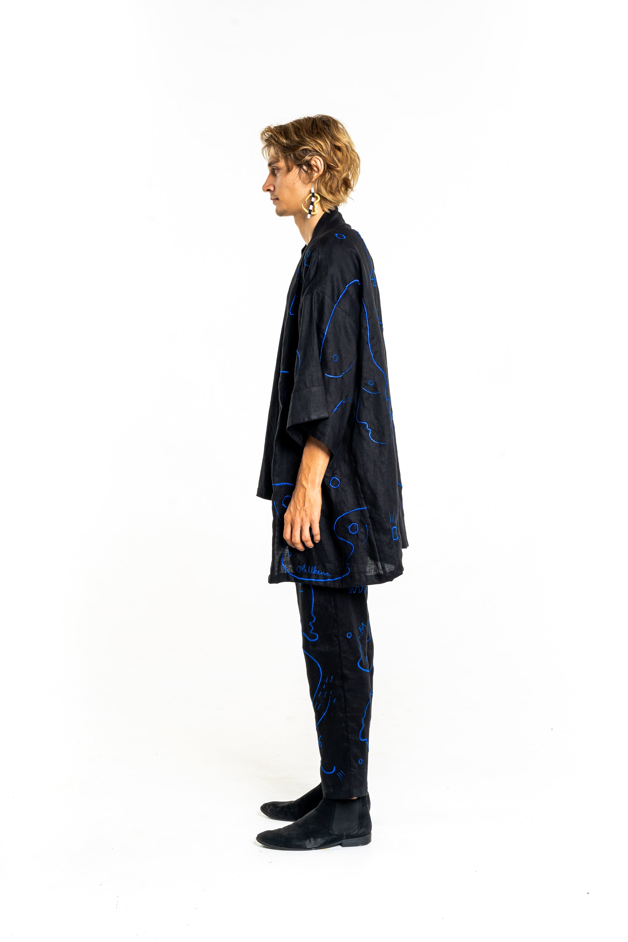 BLUE BIRD BOOGIE Modular Unisex Kimono Set