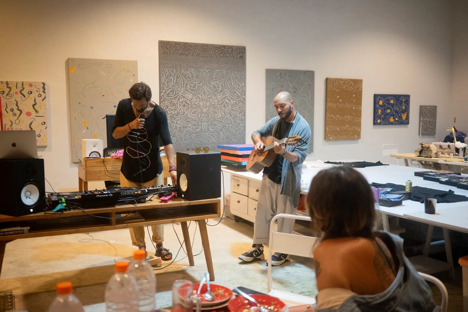 Live music completing the open studio evening