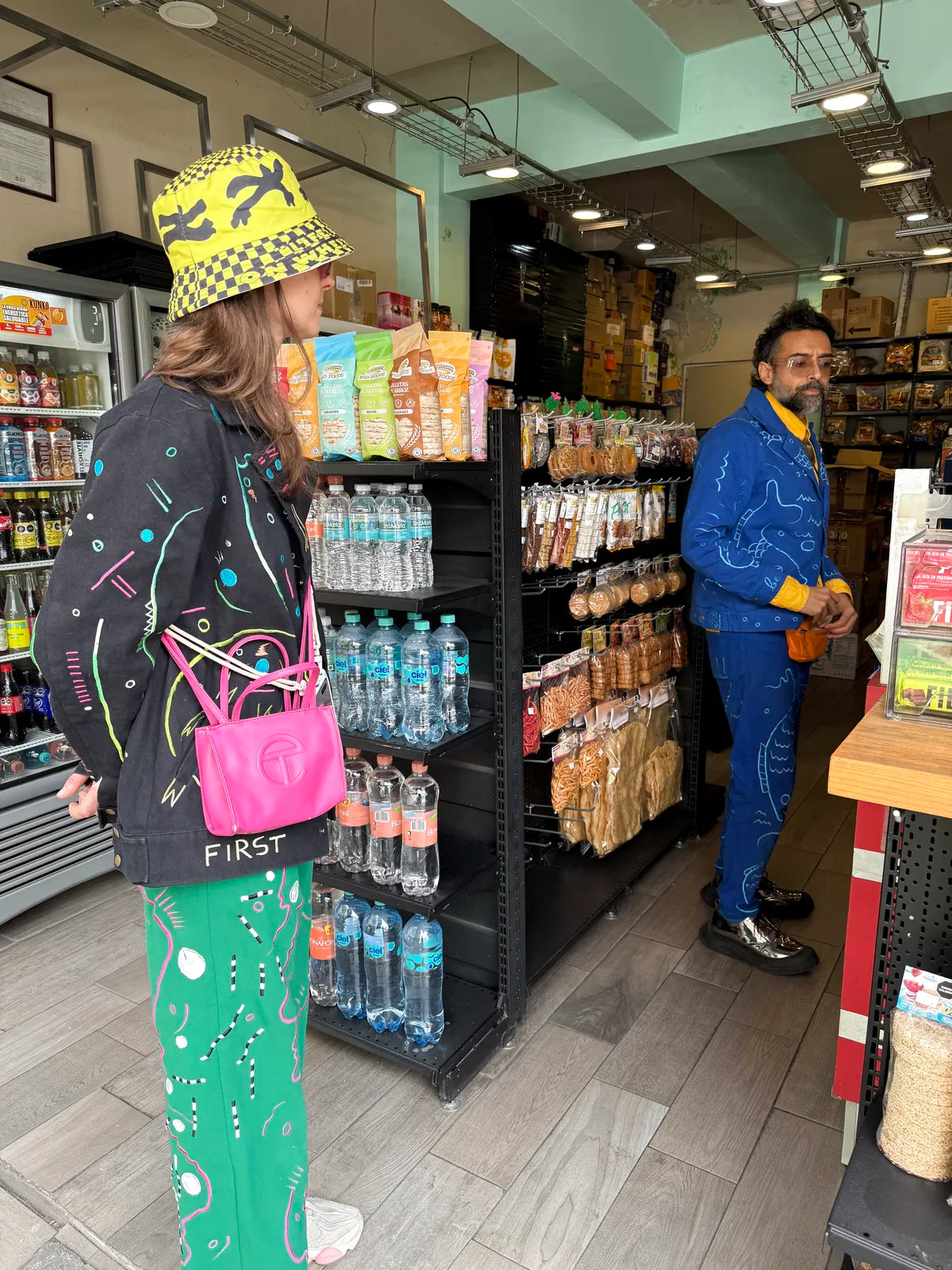 Morta and Varun stopping inside a Mexico City shop