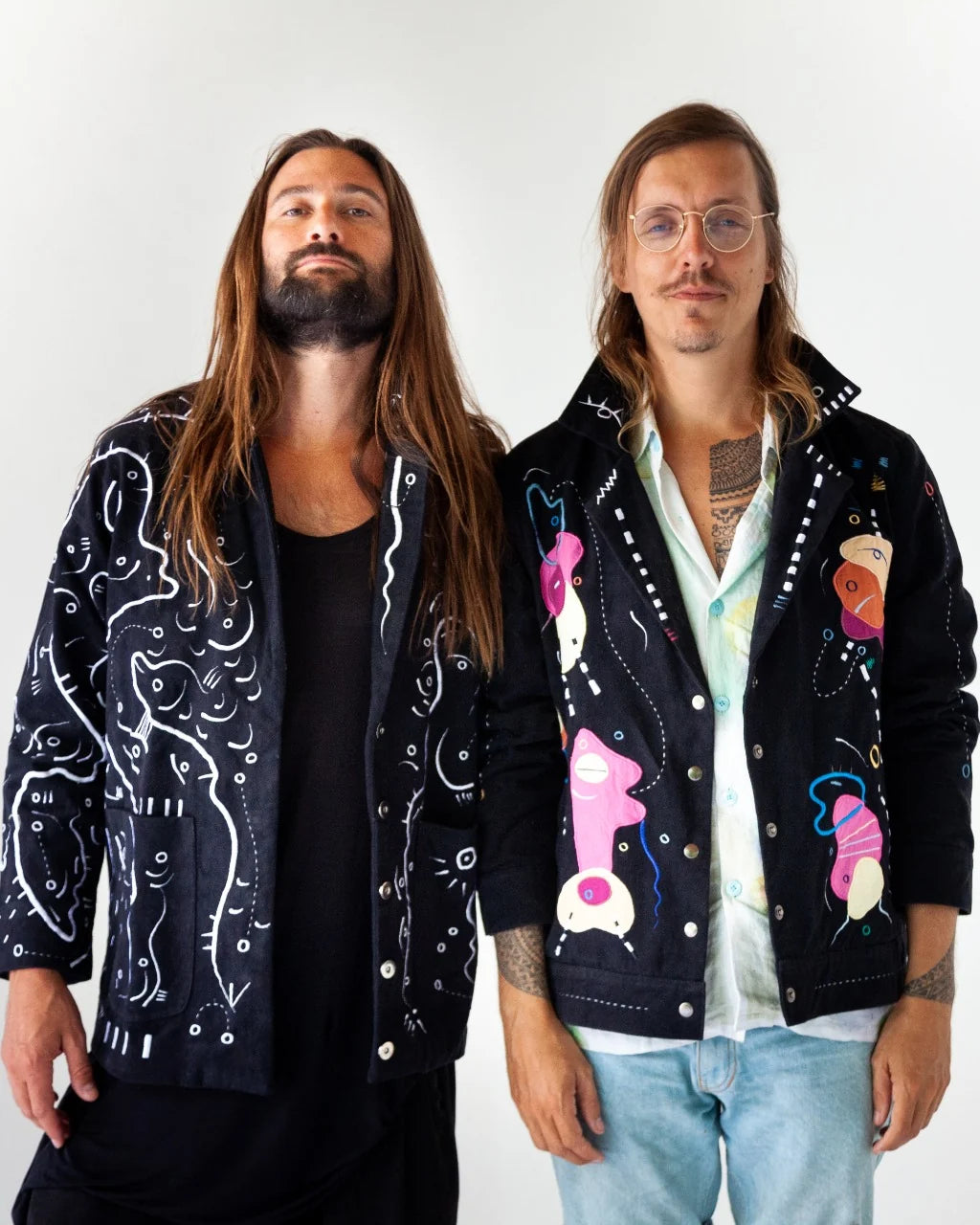 Jessey Cinis and Ole wearing related UKENA jackets in Bali