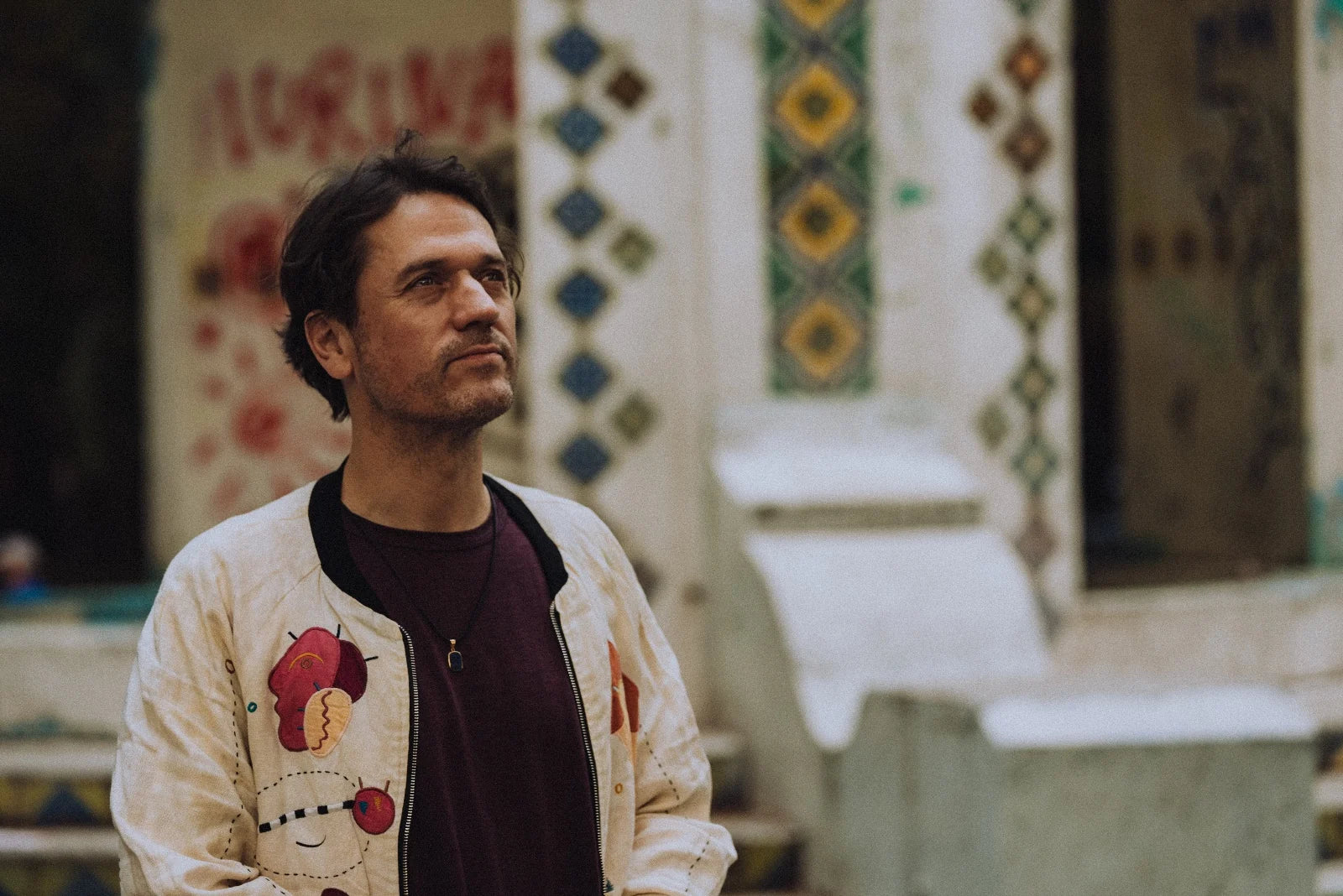 Nico Stojan wearing UKENA in the studio, at home or while playing music