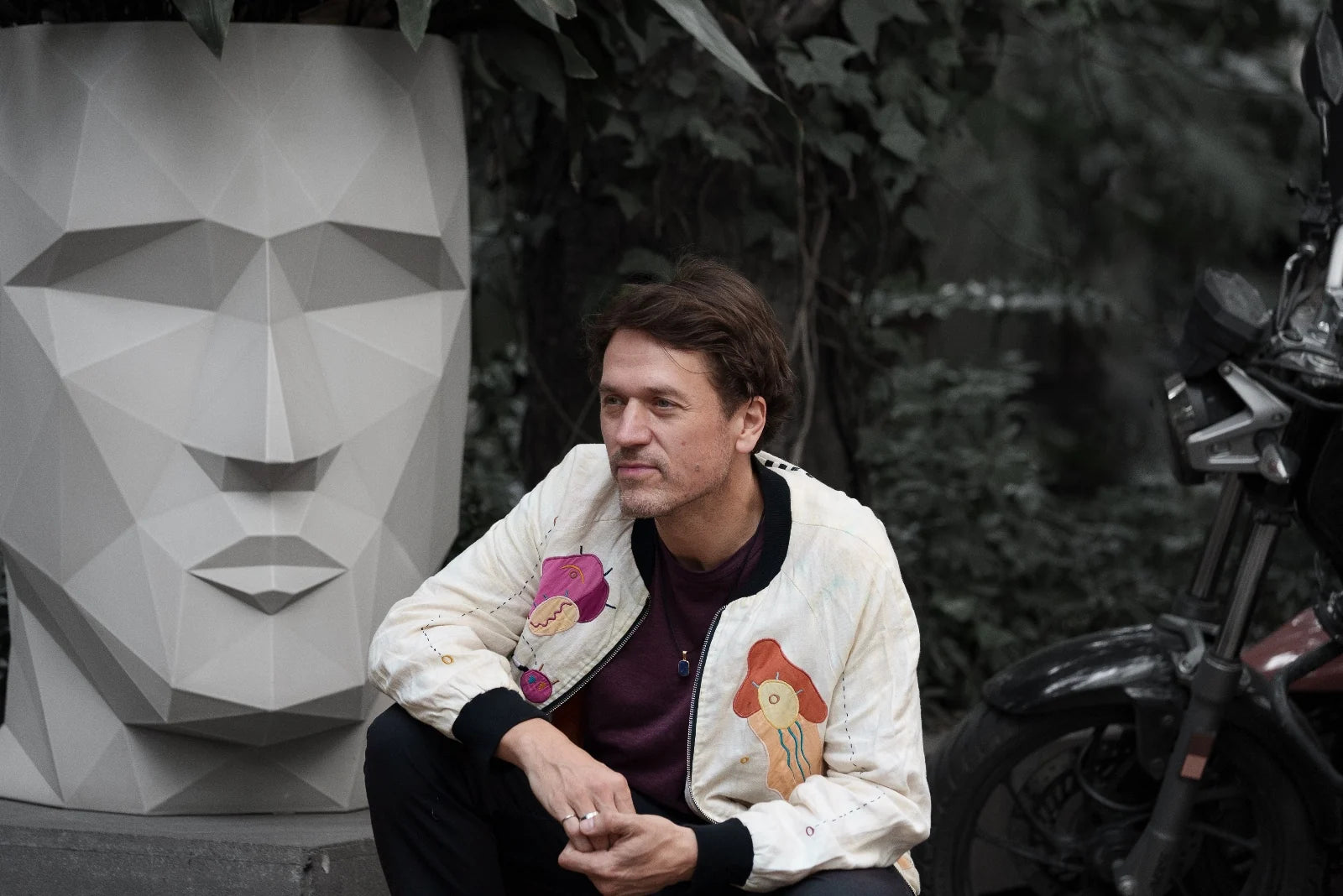 Nico Stojan wearing UKENA in the studio, at home or while playing music