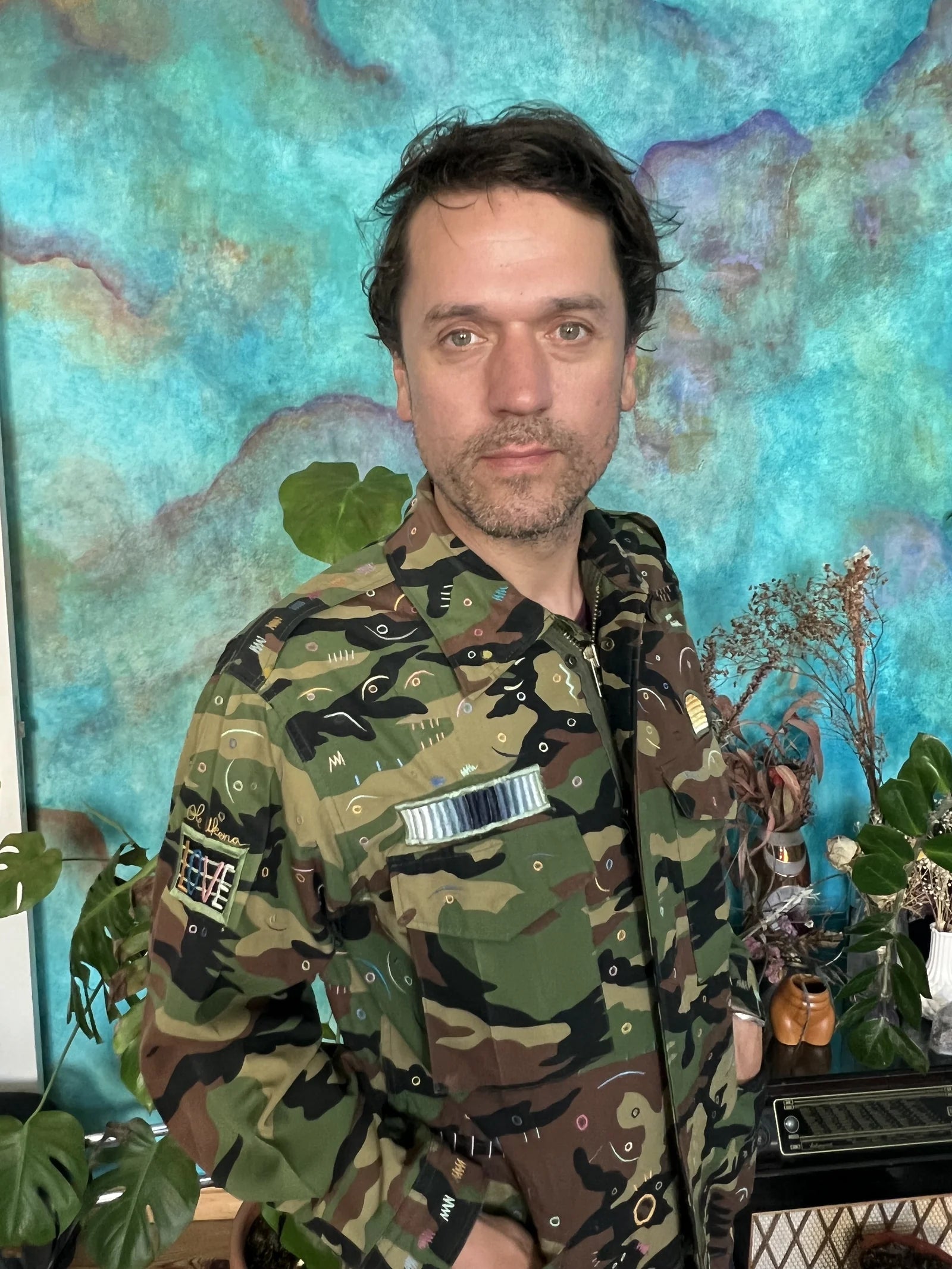 Nico Stojan wearing UKENA in the studio, at home or while playing music