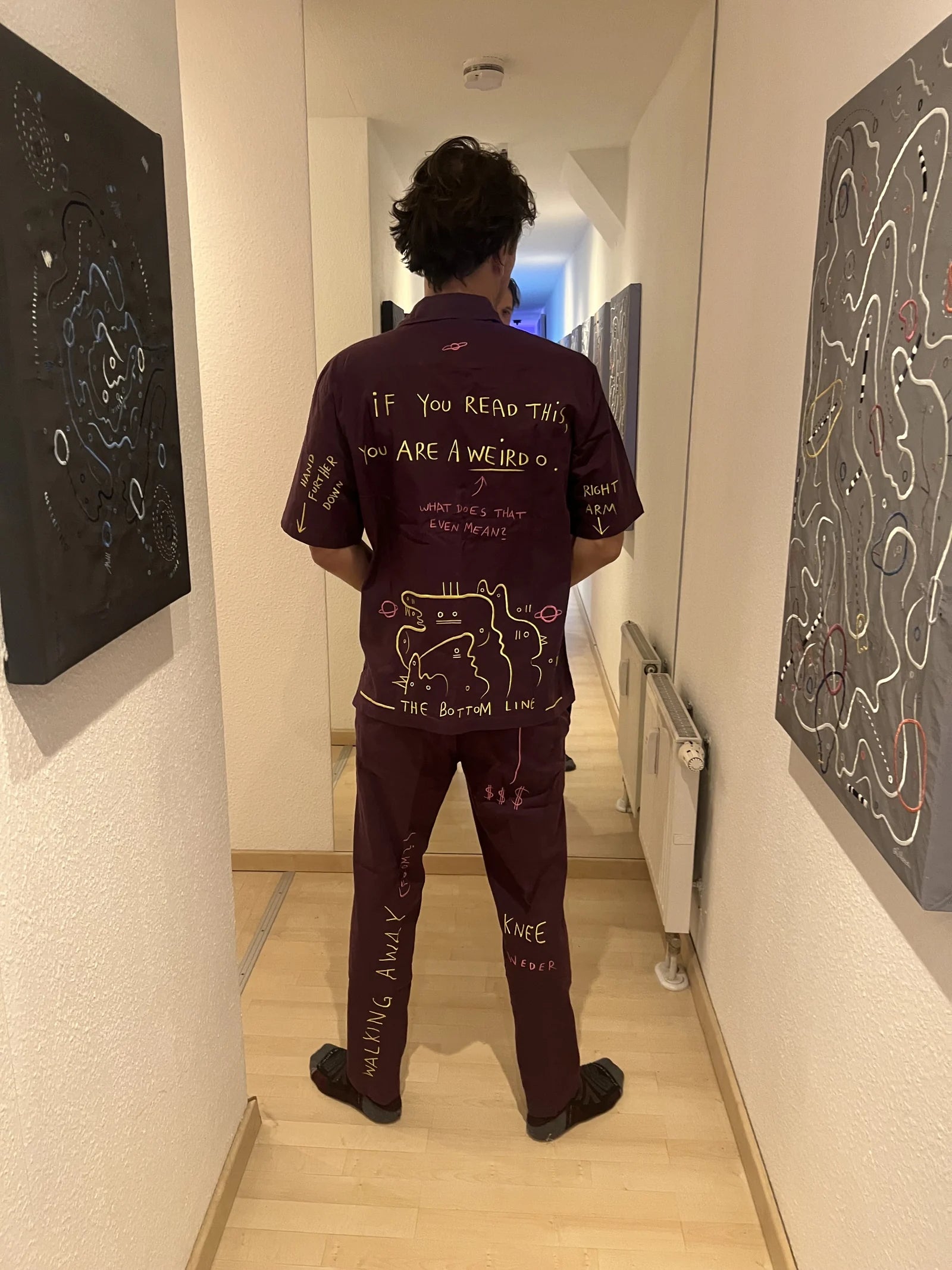 Nico Stojan wearing UKENA in the studio, at home or while playing music