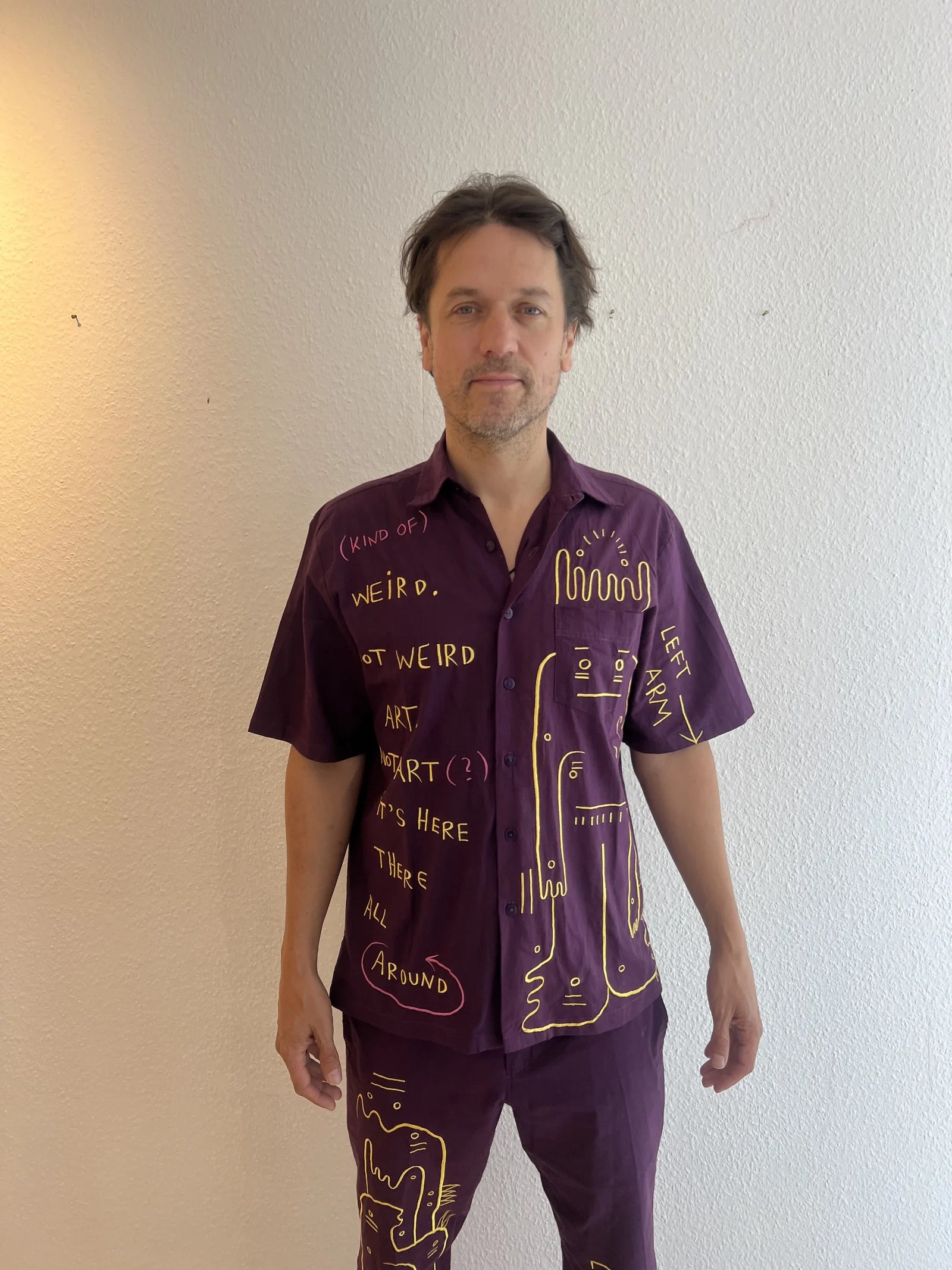 Nico Stojan wearing UKENA in the studio, at home or while playing music