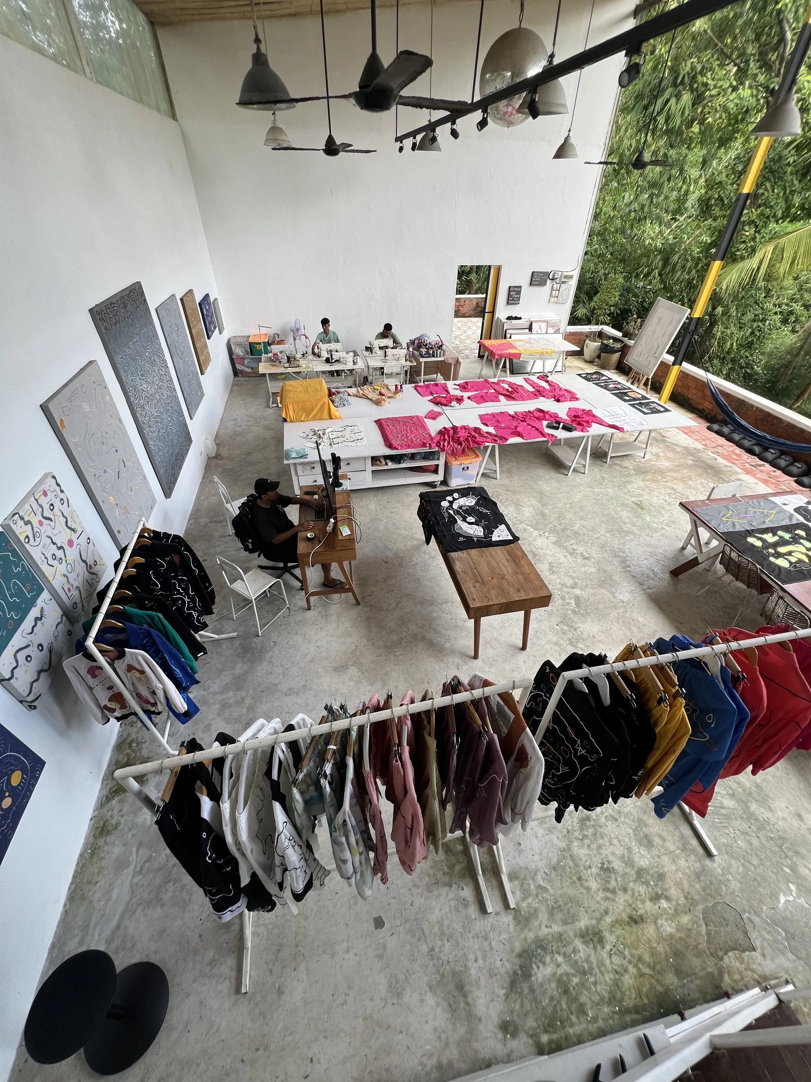 A view across the UKENA studio in Ubud